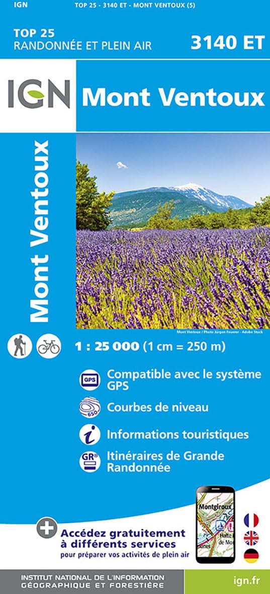 3140ET Mont Ventoux: 1:25000 (TOP 25) Leisure, Home & Garden