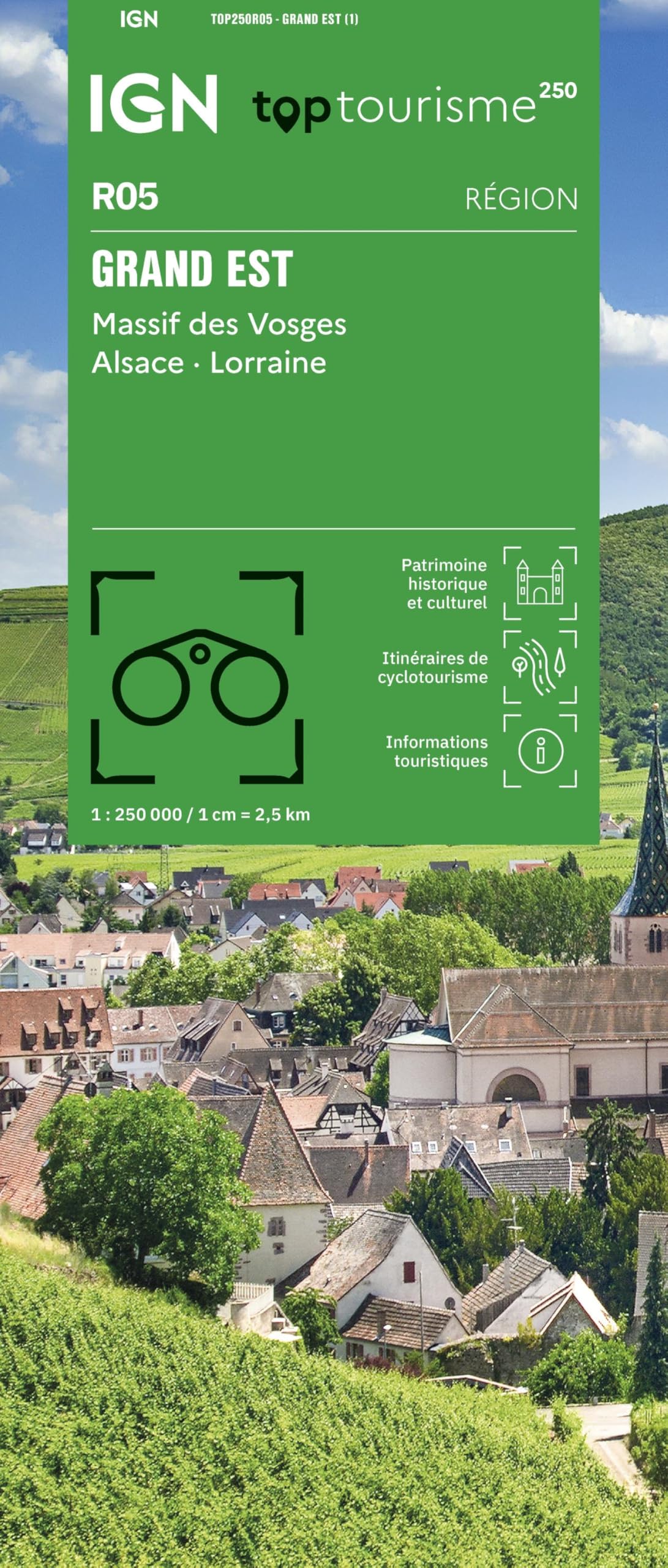 R05 Grand Est - Massif de Vosges: GRAND EST - MASSIF DES VOSGES - ALSACE - LORRAINE 1:250000 (TOP Tourisme 250 REGIONALES, Band 5) Leisure, Home & Garden
