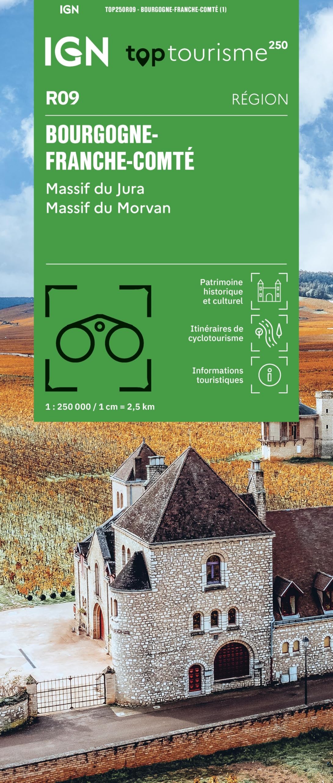 R09 Bourgogne Franche-Comté: BOURGOGNE-FRANCHE-COMTÉ - MASSIF DU JURA - MASSIF DU MORVAN 1:250000 (TOP Tourisme 250 REGIONALES, Band 9) Leisure, Home & Garden