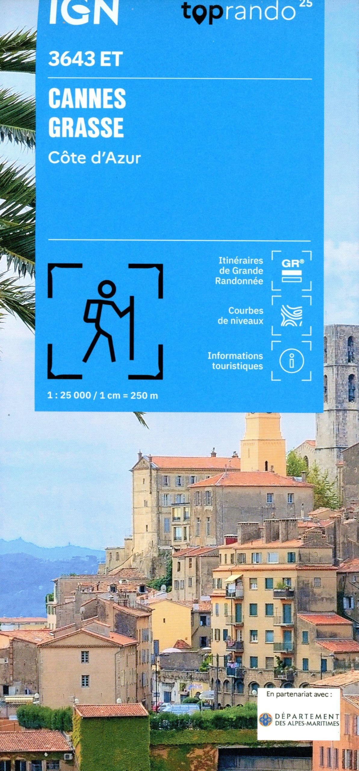 3643ET Cannes Grasse: 1:25000 (TOP 25) Leisure, Home & Garden
