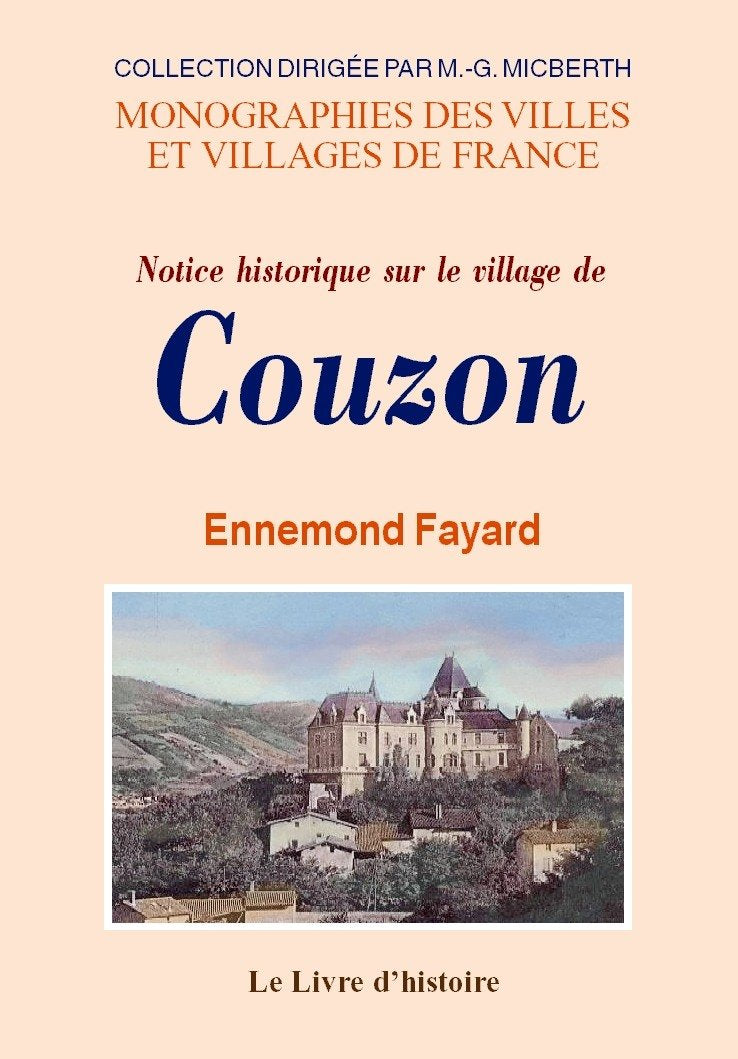 Notice historique sur le village de Couzon book