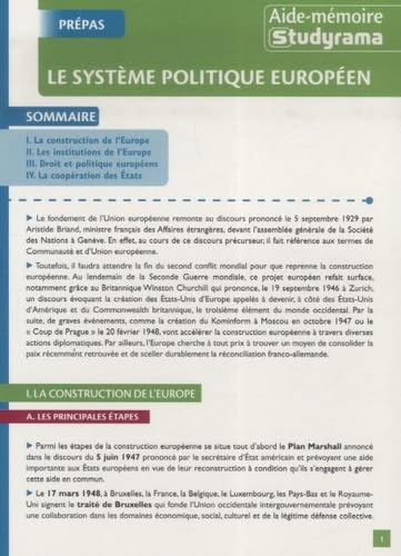Le système politique européen Books
