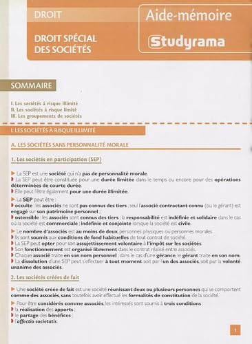 Droit spécial des sociétés book