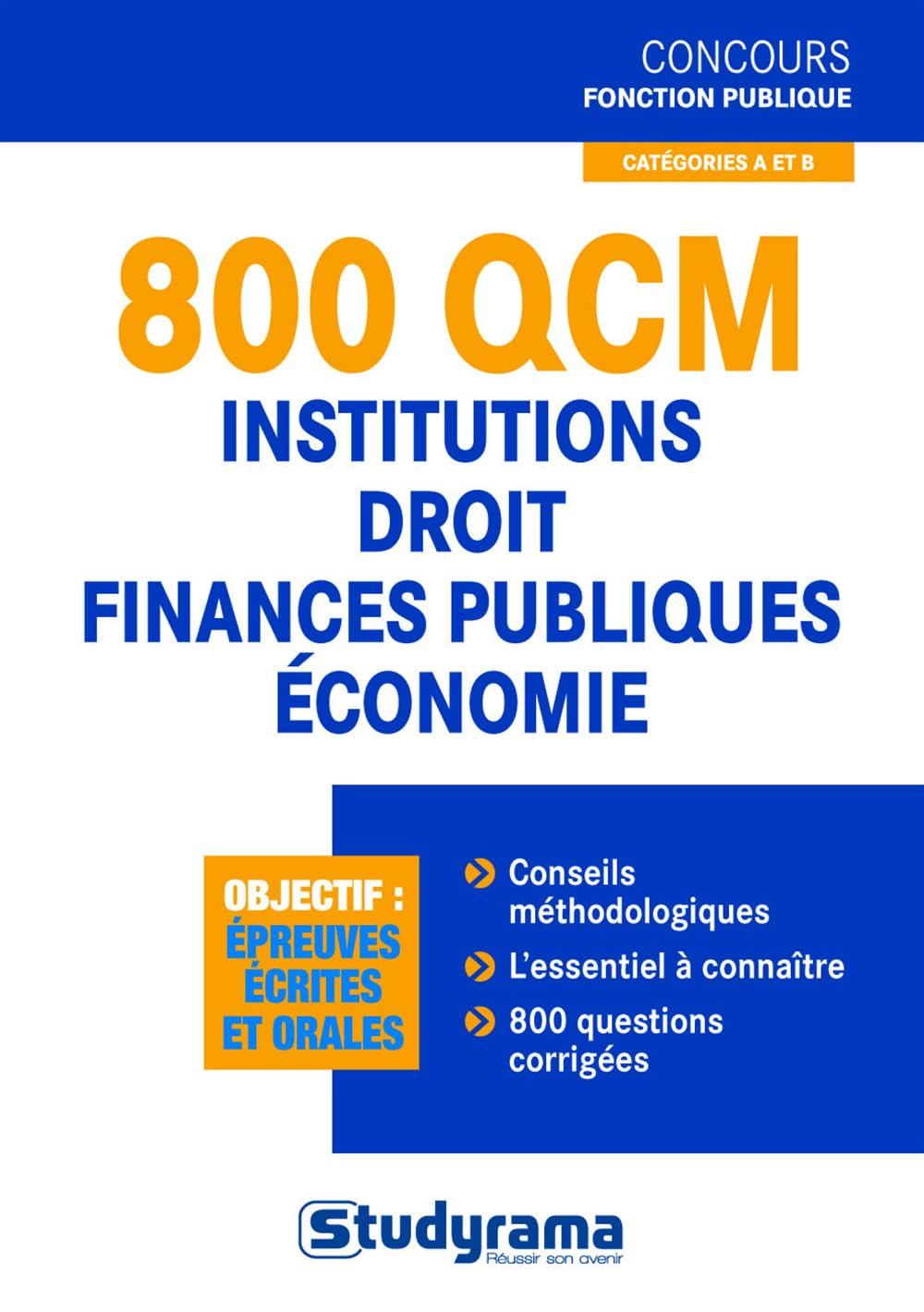 800 QCM Institutions-Droit-Finances publiques-Économie book