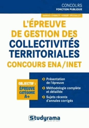 L'épreuve de gestion des collectivités territoriales concours ena/inet book
