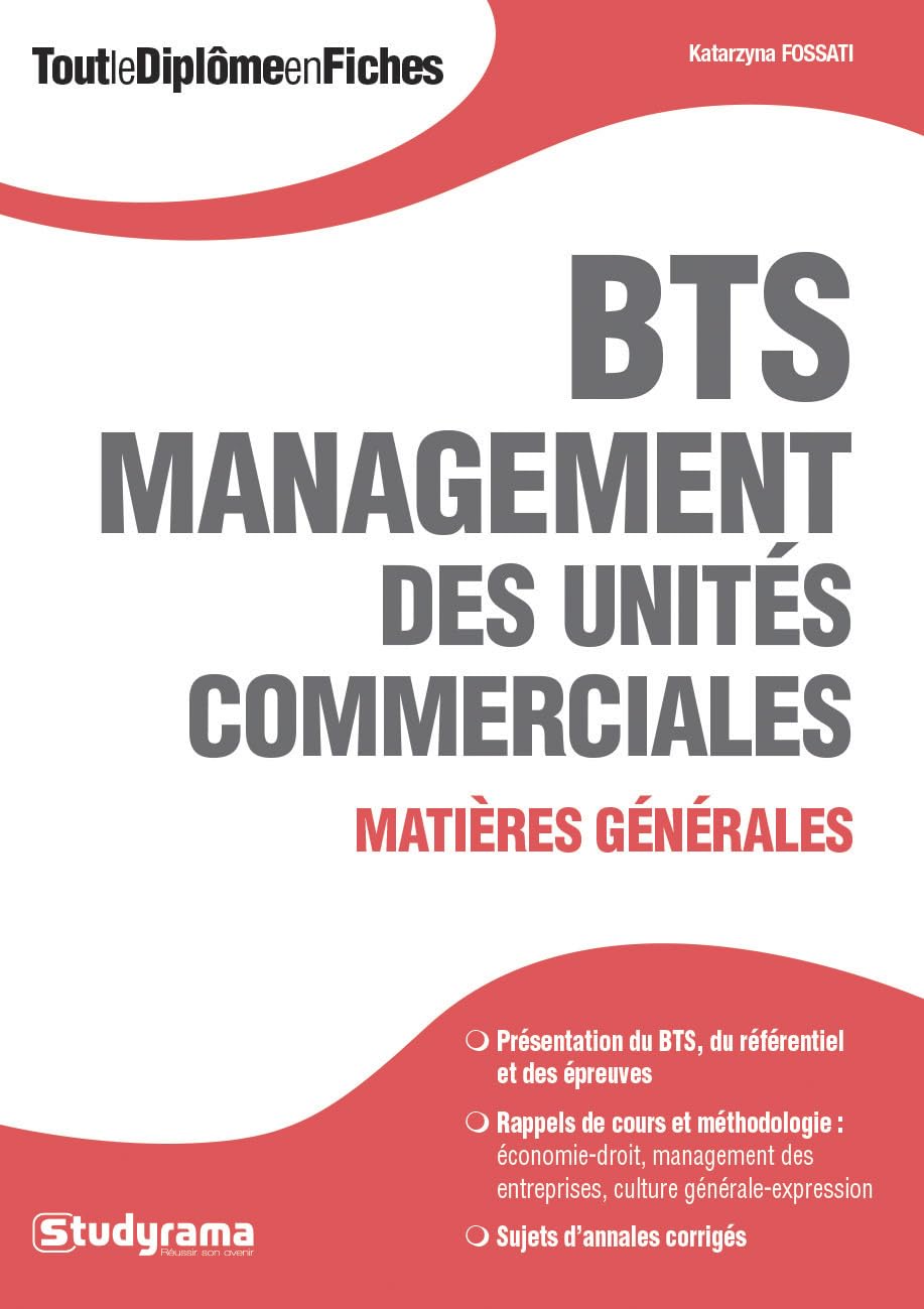 BTS Management des unités commerciales: Matières générales book