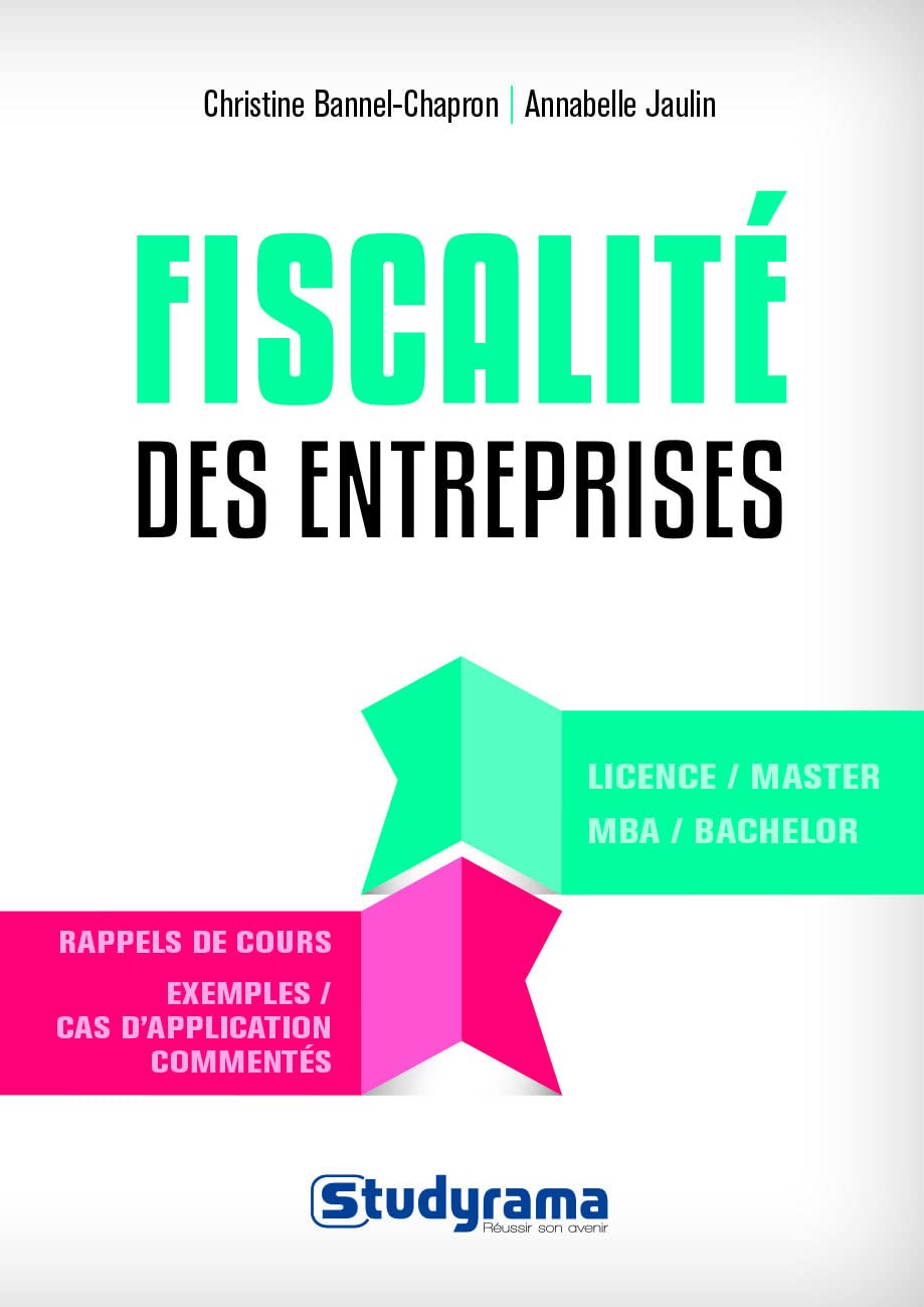 Fiscalité des entreprises: Licence / master / MBA / bachelor Business & Technology