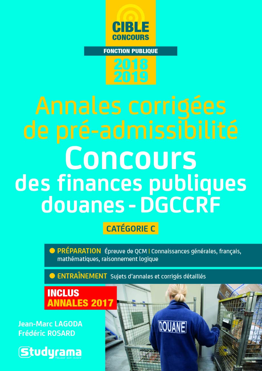 Annales corrigées pré-admissibilité concours finances publiques dgccrf cat c: 2018-2019 Business, Finance & Career