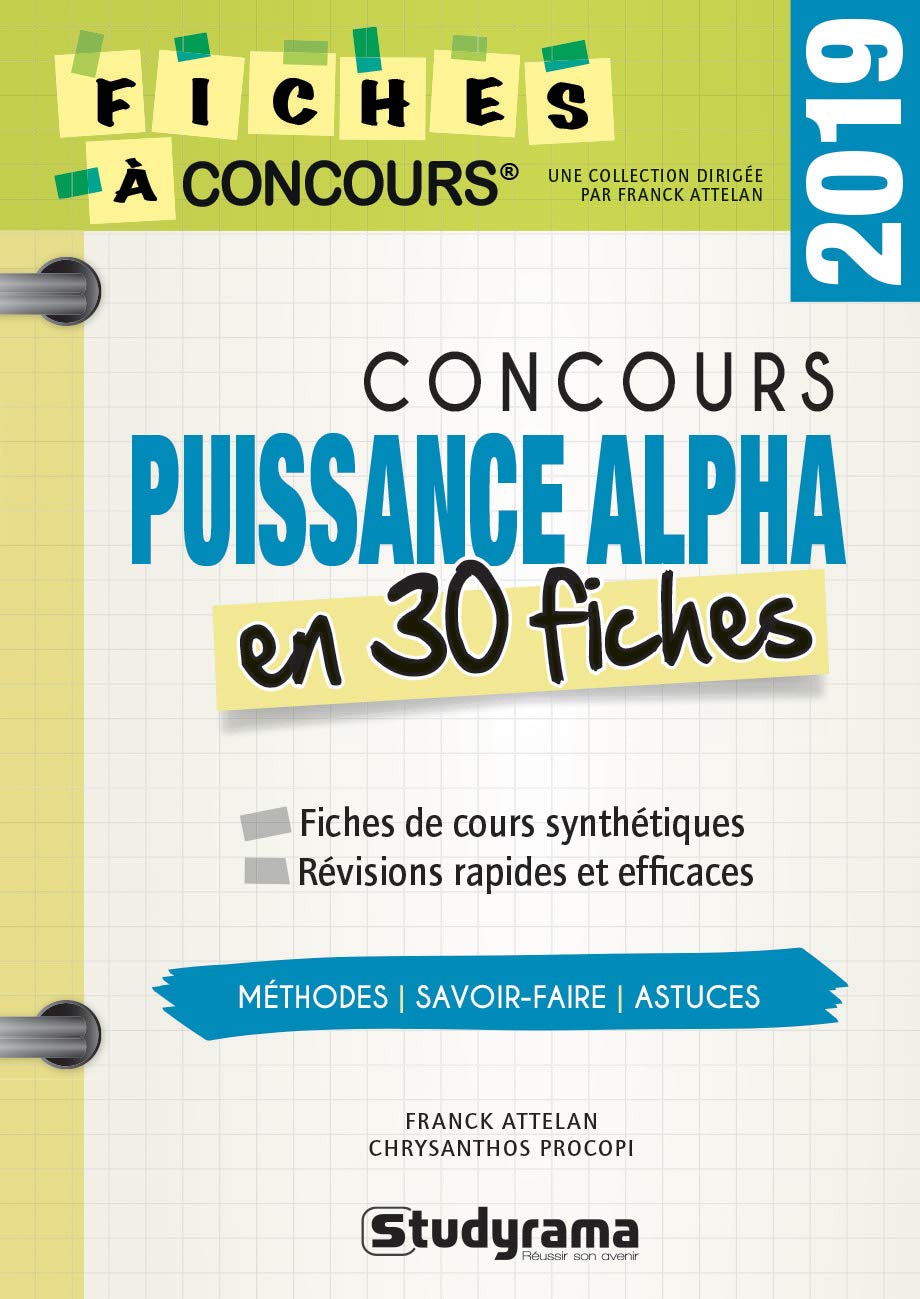 Concours puissance alpha en 30 fiches: Fiches de cours synthétiques - révisions rapides et efficaces book