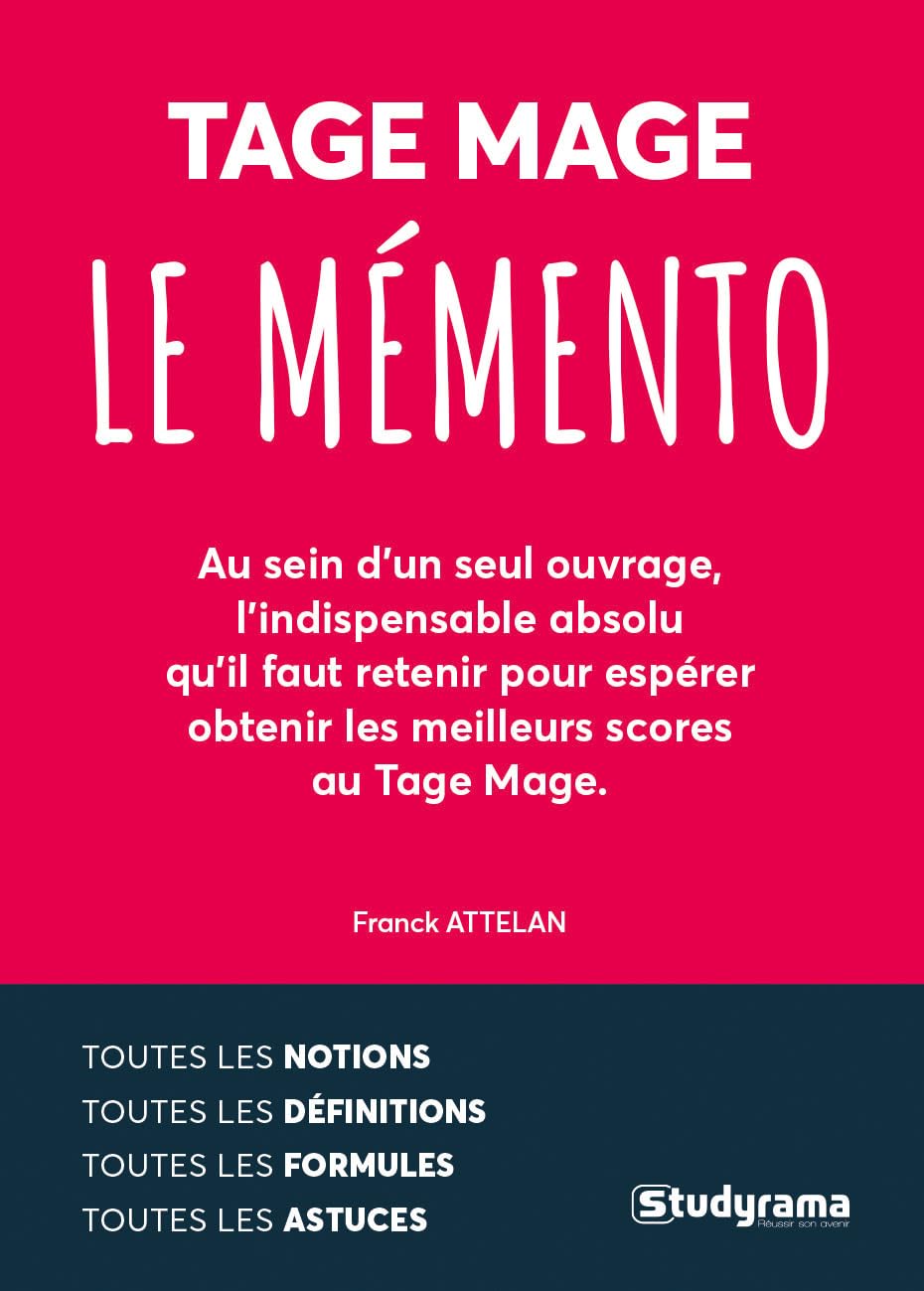 Le mémento Tage Mage: Toutes les notions, définitions, formules et astuces book