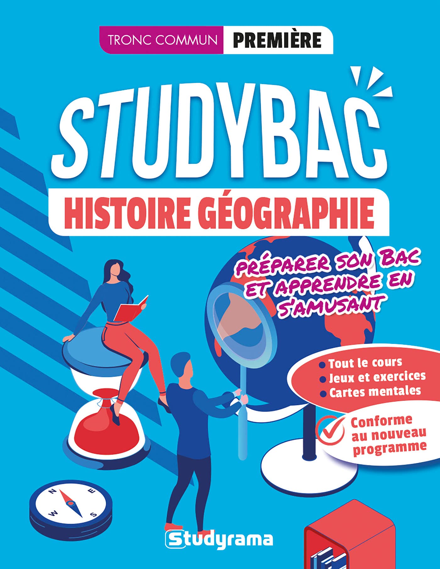 Cahier Studybac - Histoire-Géographie - première - Tronc commun: Préparer son Bac et apprendre en s'amusant Professional & Reference Books