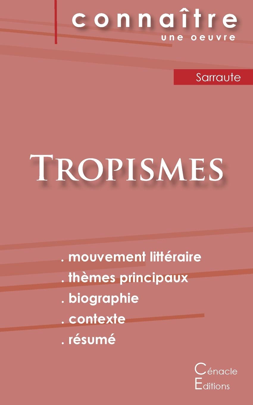 Fiche de lecture Tropismes de Nathalie Sarraute (Analyse littéraire de référence et résumé complet) Study Guides
