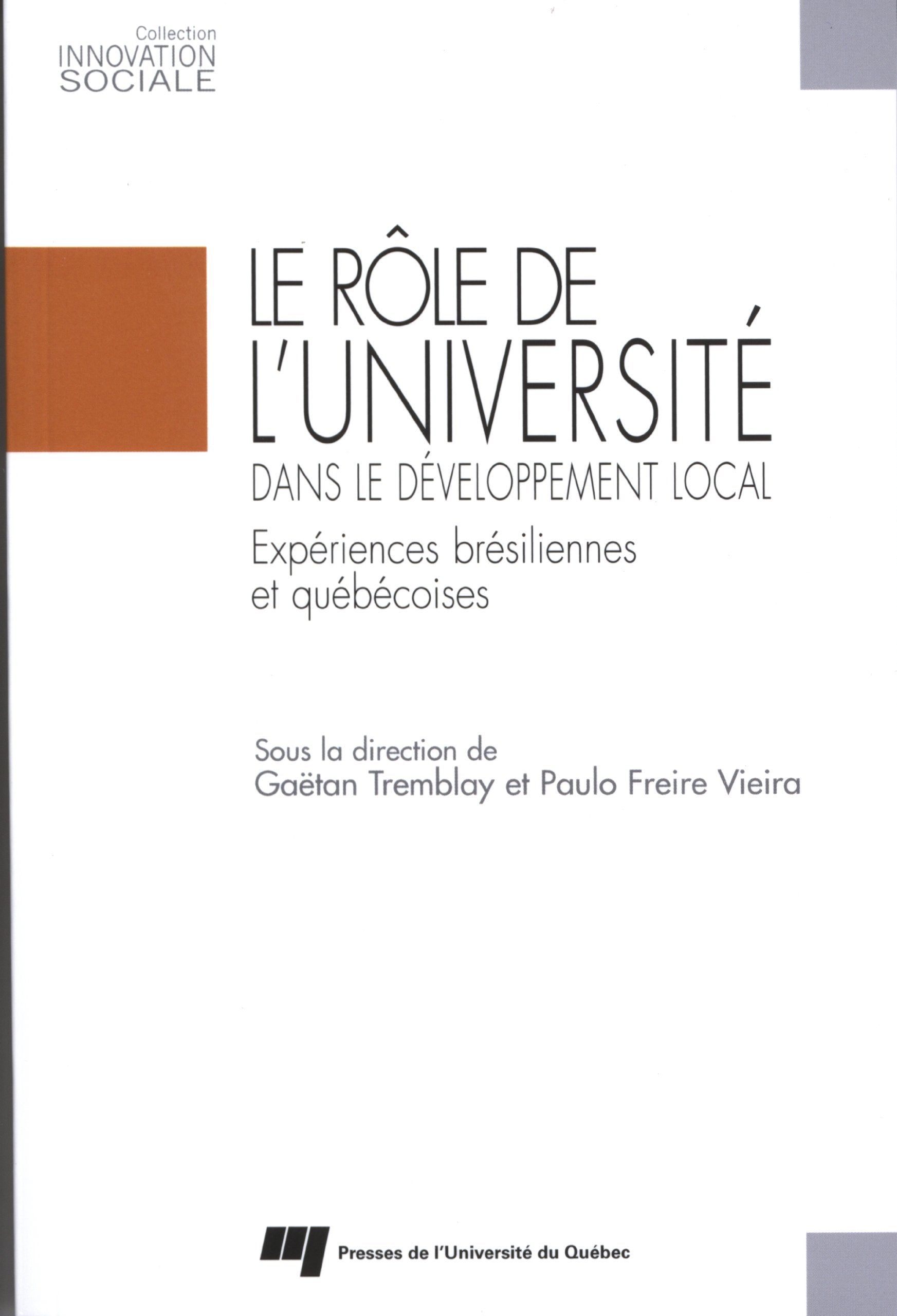 ROLE DE L'UNIVERSITE DANS LE DEVELOPPEMENT LOCAL book