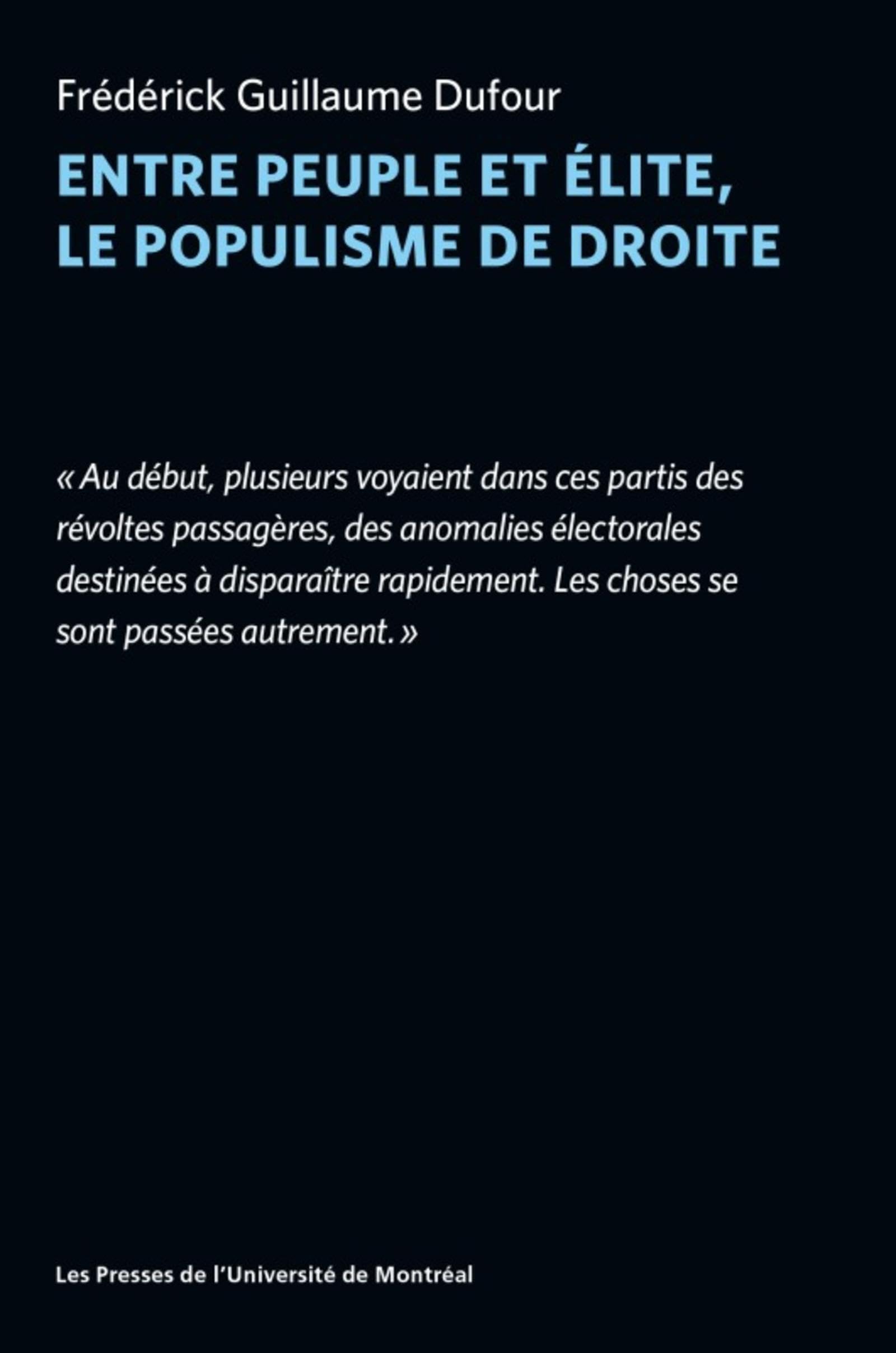 Entre peuple et élite, le populisme de droite book