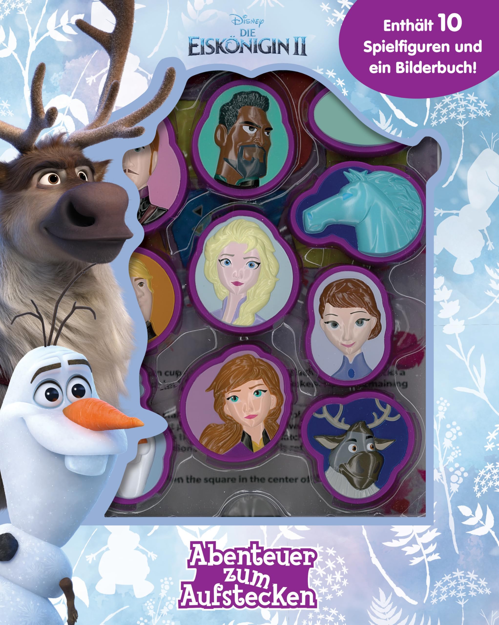 Disney Die Eiskönigin II Abenteuer zum Aufstecken - Beschäftigungsbuch für Kinder, 1 Bilderbuch, 10 Spielfiguren Children's books