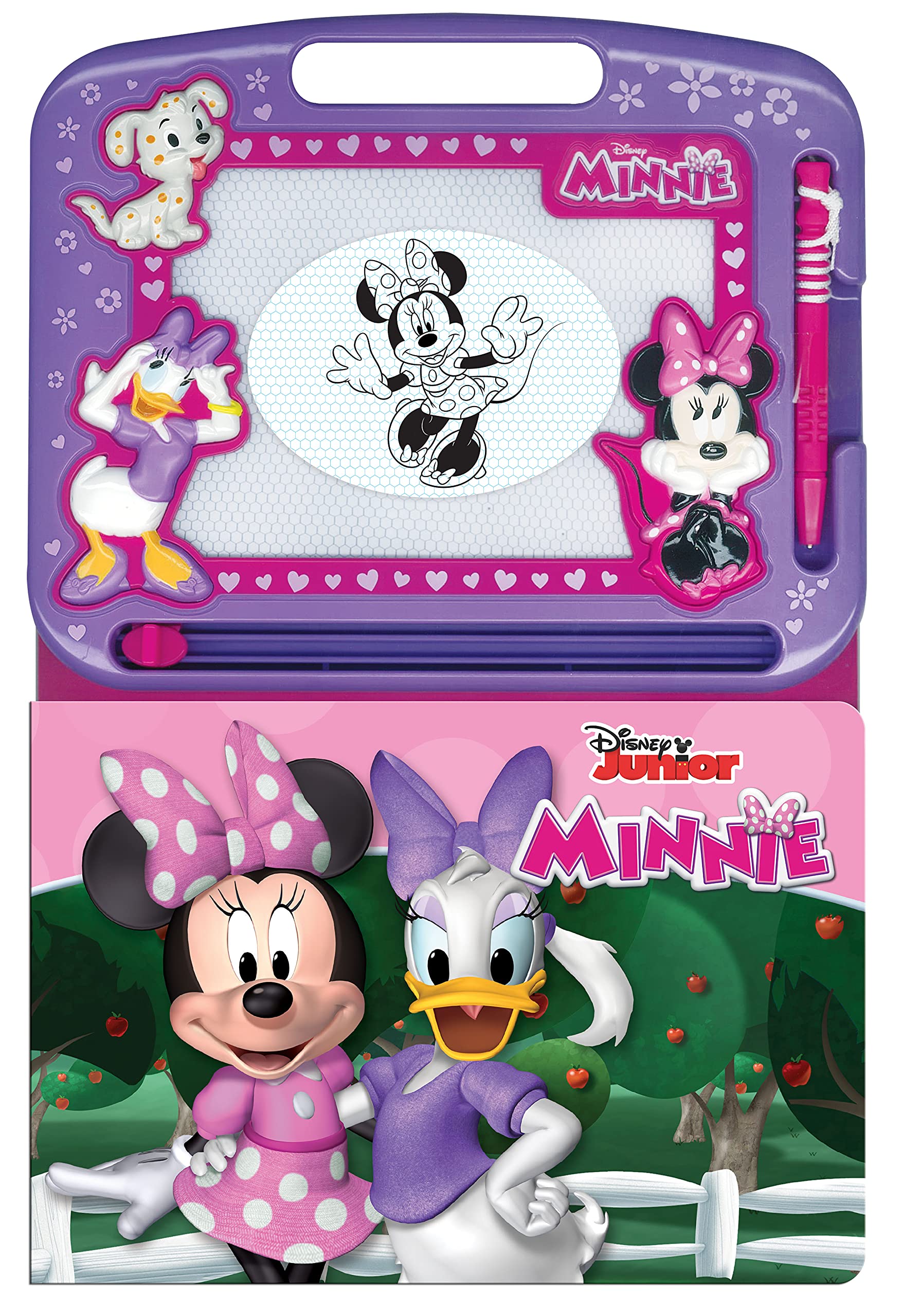 Disney Junior Minnie Lern- und Zaubertafel – Lernmaterialien für Kinder, 22-seitiges Pappbilderbuch, 1 Magnetische Zeichentafel, 1 Magnetstift Books