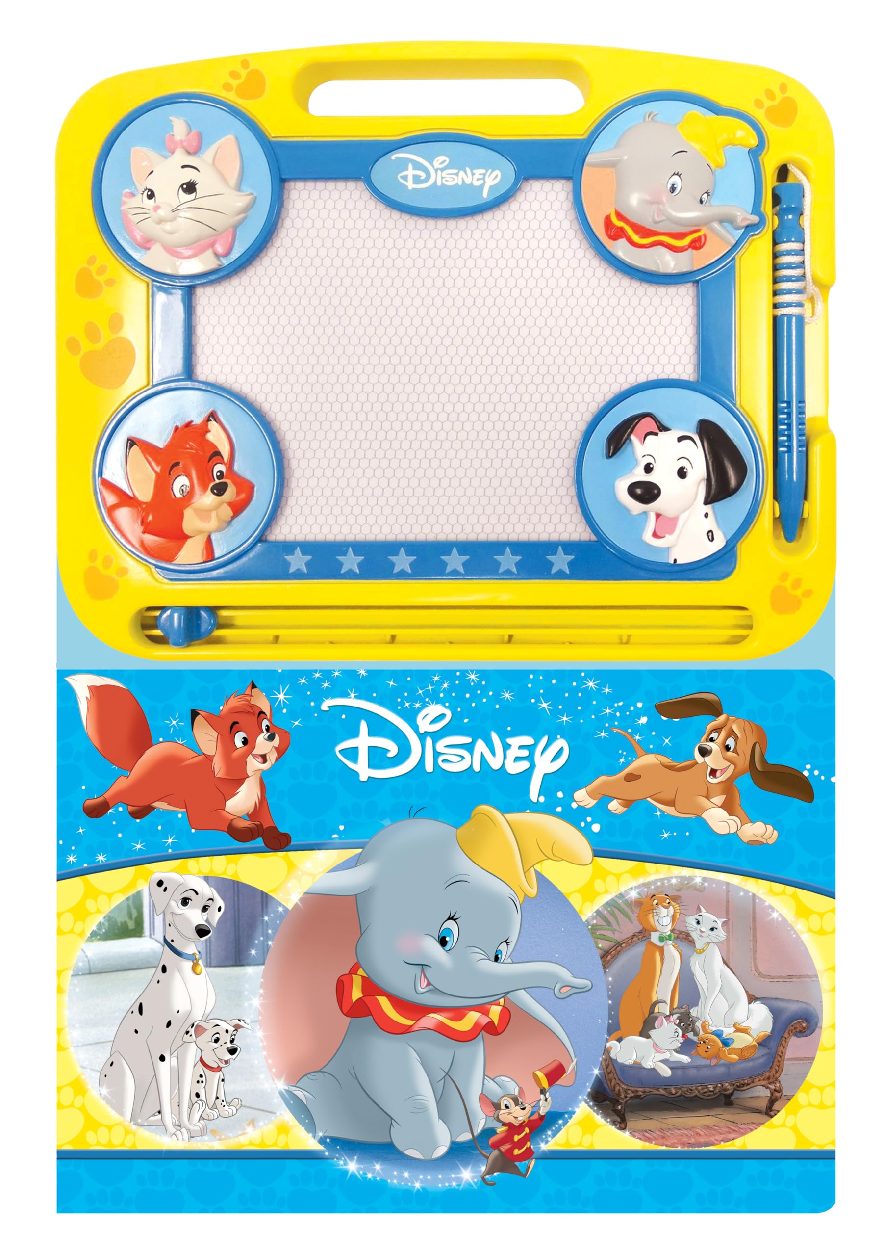 Disney Klassiker Tiere 2 Lern- und Zaubertafel – Lernmaterialien für Kinder, 22-seitiges Pappbilderbuch, 1 Magnetische Zeichentafel, 1 Magnetstift Books