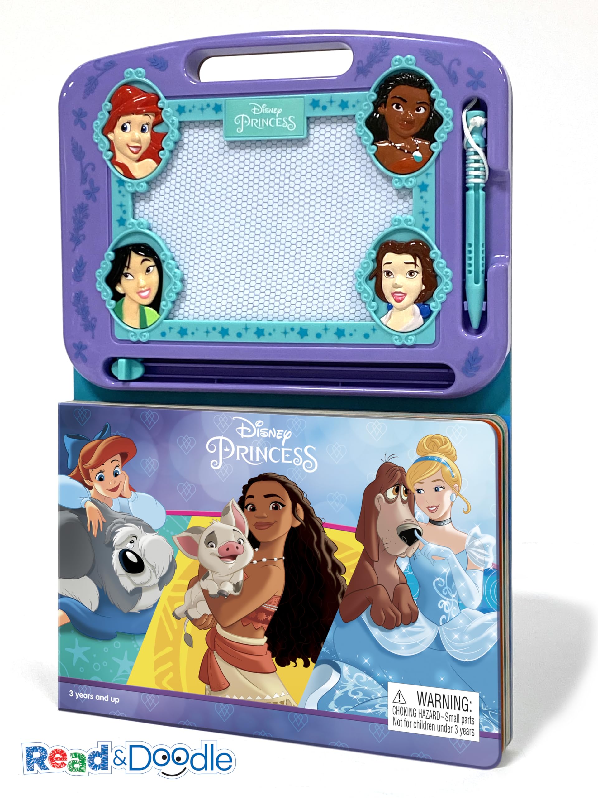 Disney Princess: Activity Book Learning, Writing, Sketching with Magnetic Drawing Doodle Pad for Kids: Storybook & Magnetic Drawing Kit Tiptoi & Games
