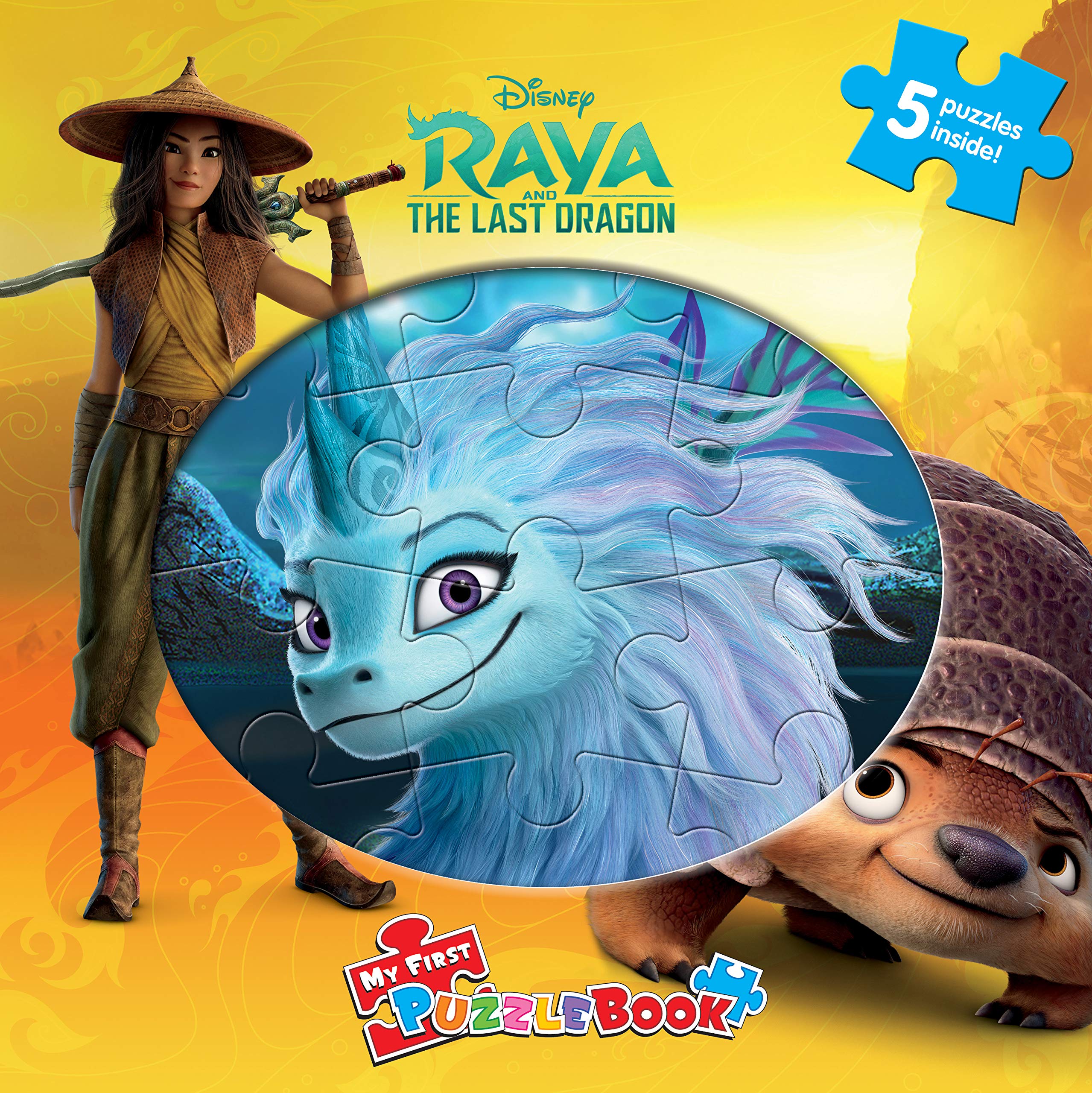 Disney Raya and The Last Dragon My First Puzzle Book - Jigsaw Puzzles for kids, 10-page board book, 5 puzzles to enjoy book