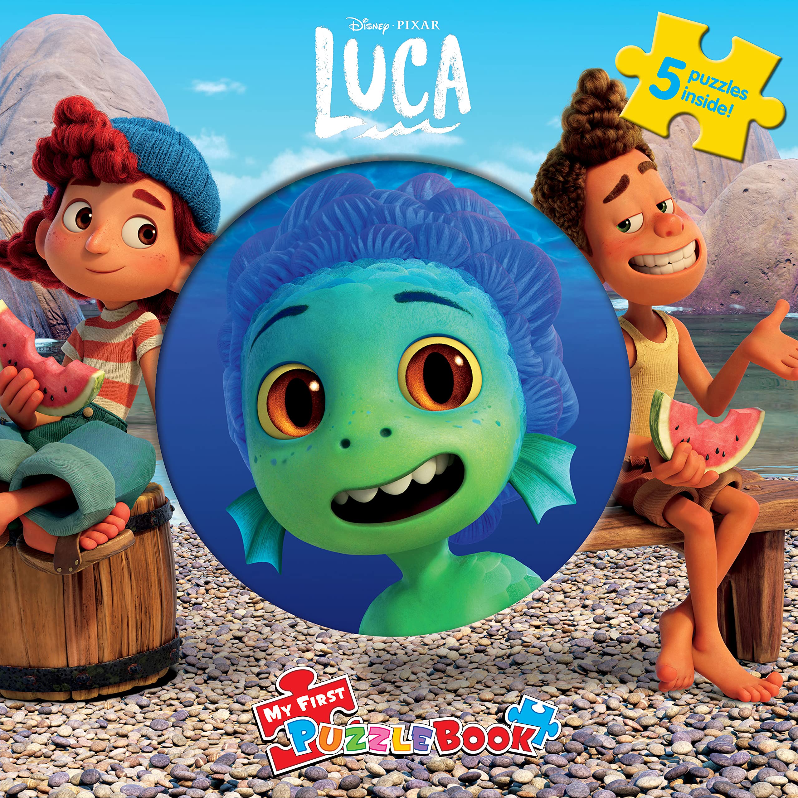 Disney / Pixar Luca My First Puzzle Book - Jigsaw Puzzles for kids, 10-page board book, 5 puzzles to enjoy book