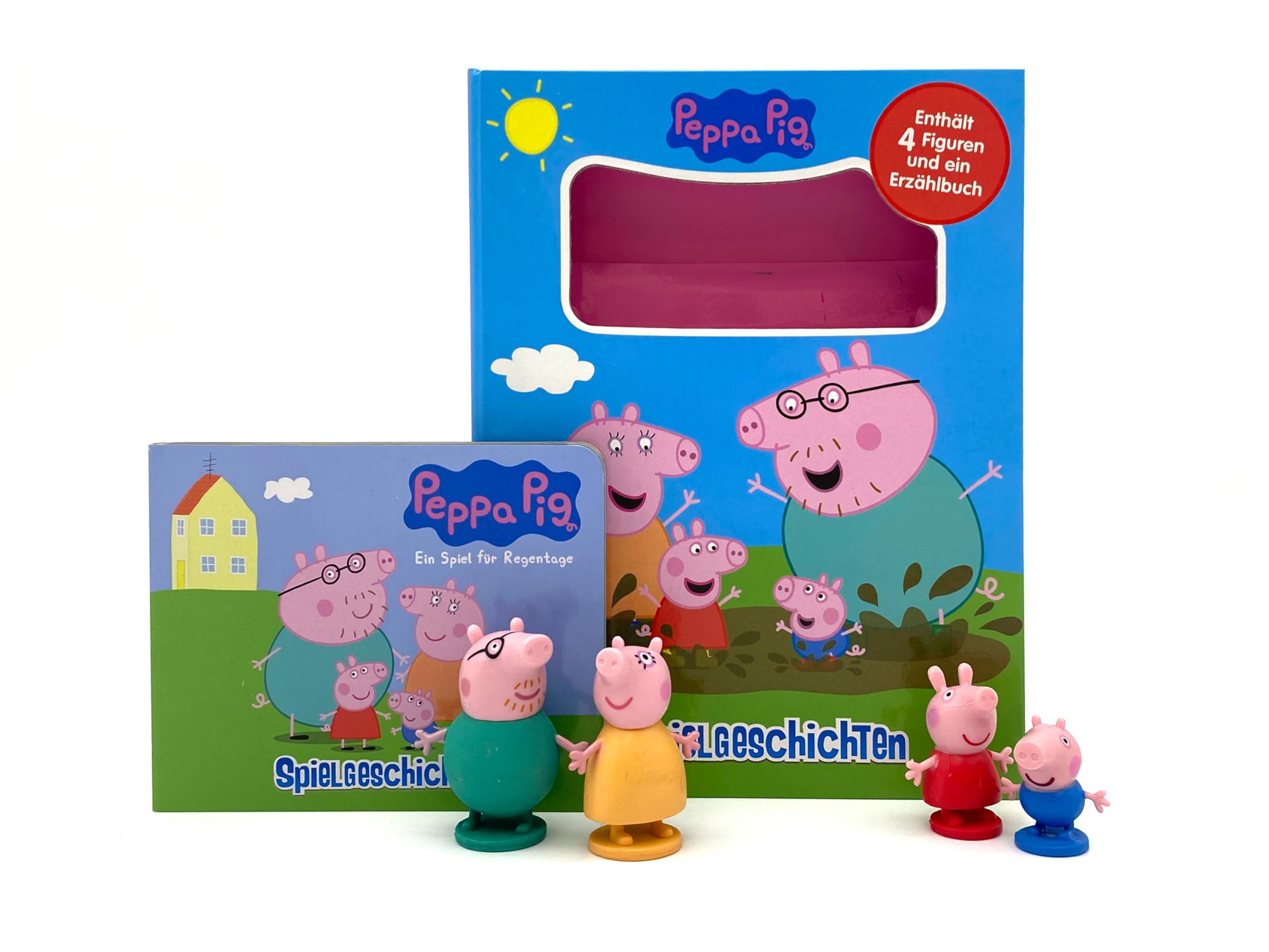 Peppa Pig Spielgeschichten - Beschäftigungsbücher für Kinder, 12-seitiges Erzählbuch aus Pappe, 4 Figuren Books