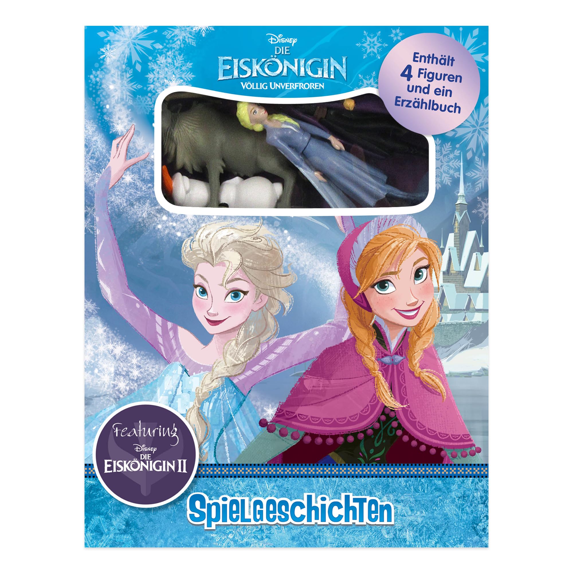 Disney Die Eiskönigin II Spielgeschichten - Beschäftigungsbücher für Kinder, 12-seitiges Erzählbuch aus Pappe, 4 Figuren Books