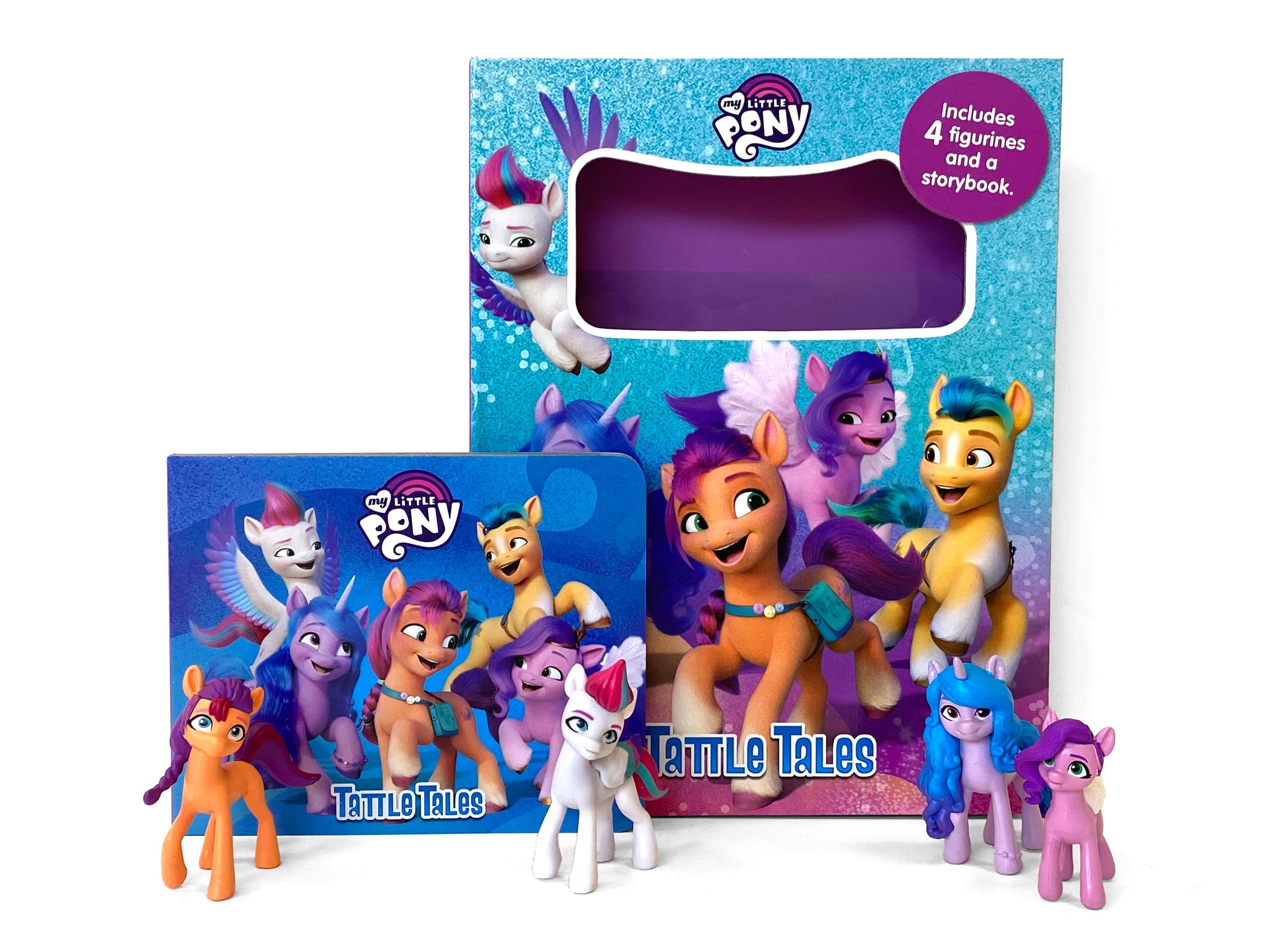 My Little Pony Tattle Tales - Activity Books for kids, 12-page storybook, 4 figurines book
