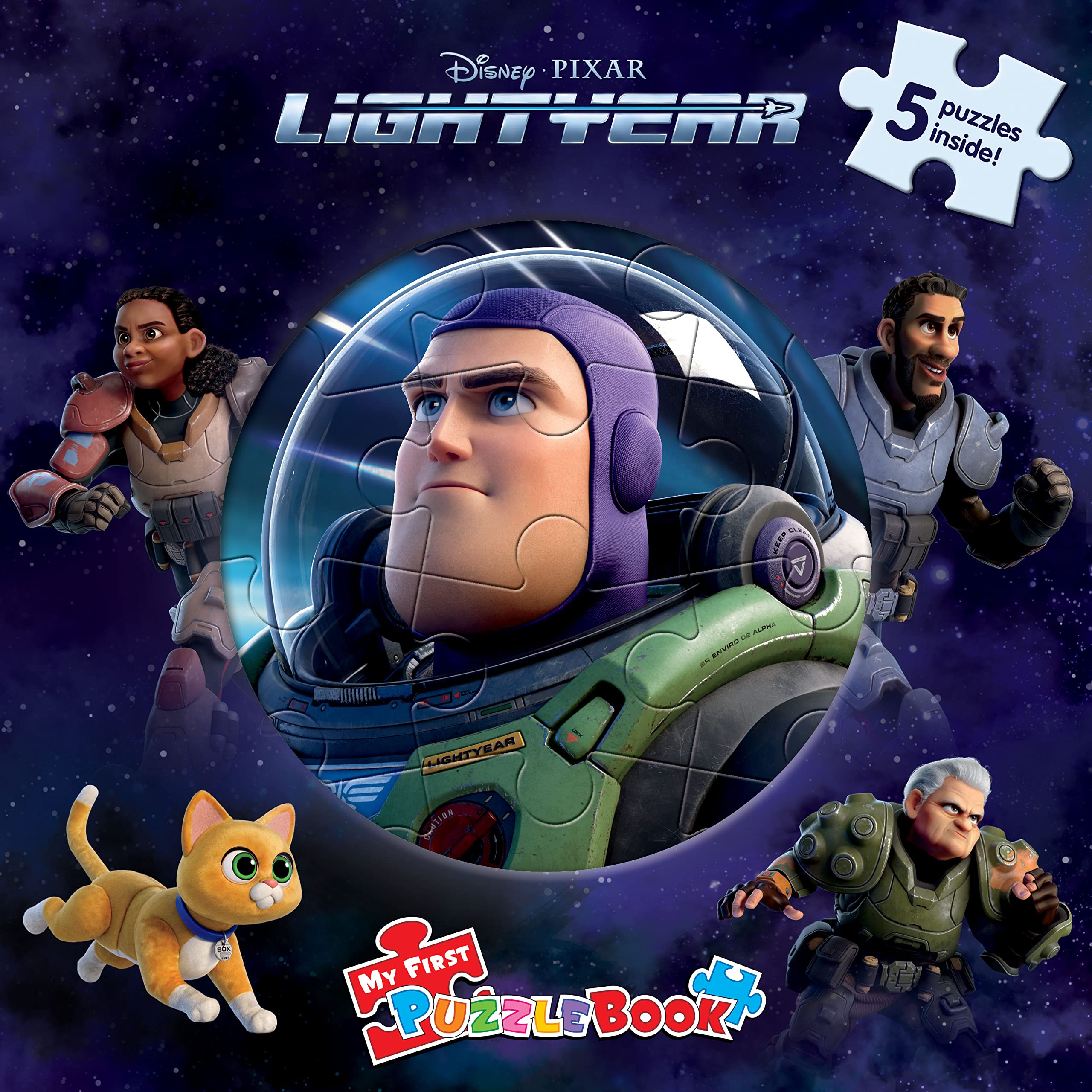 Disney / Pixar Lightyear My First Puzzle Book - Jigsaw Puzzles for kids, 10-page board book, 5 puzzles to enjoy book