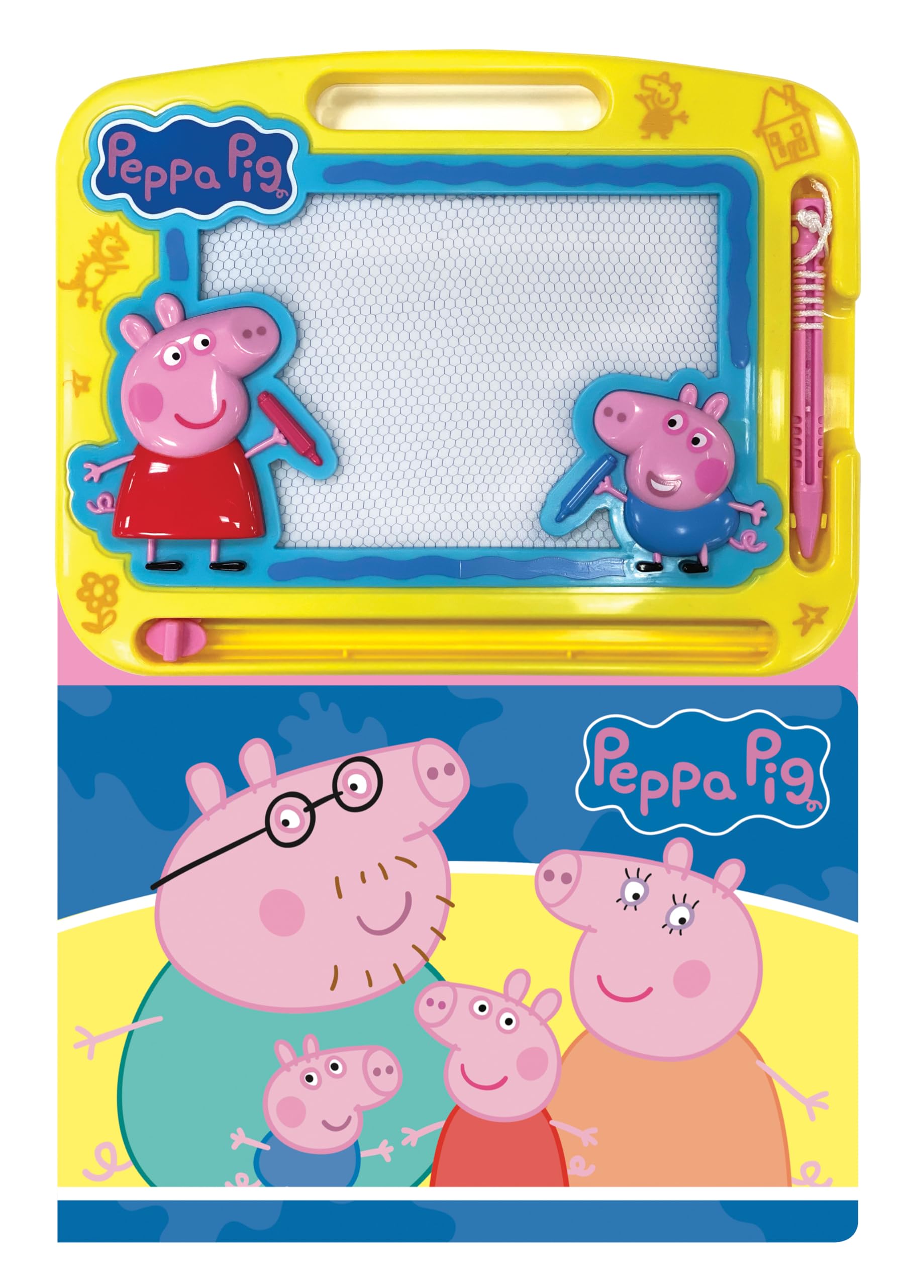 Peppa Pig Lern- und Zaubertafel – Lernmaterialien für Kinder, 22-seitiges Pappbilderbuch, 1 Magnetische Zeichentafel, 1 Magnetstift Books