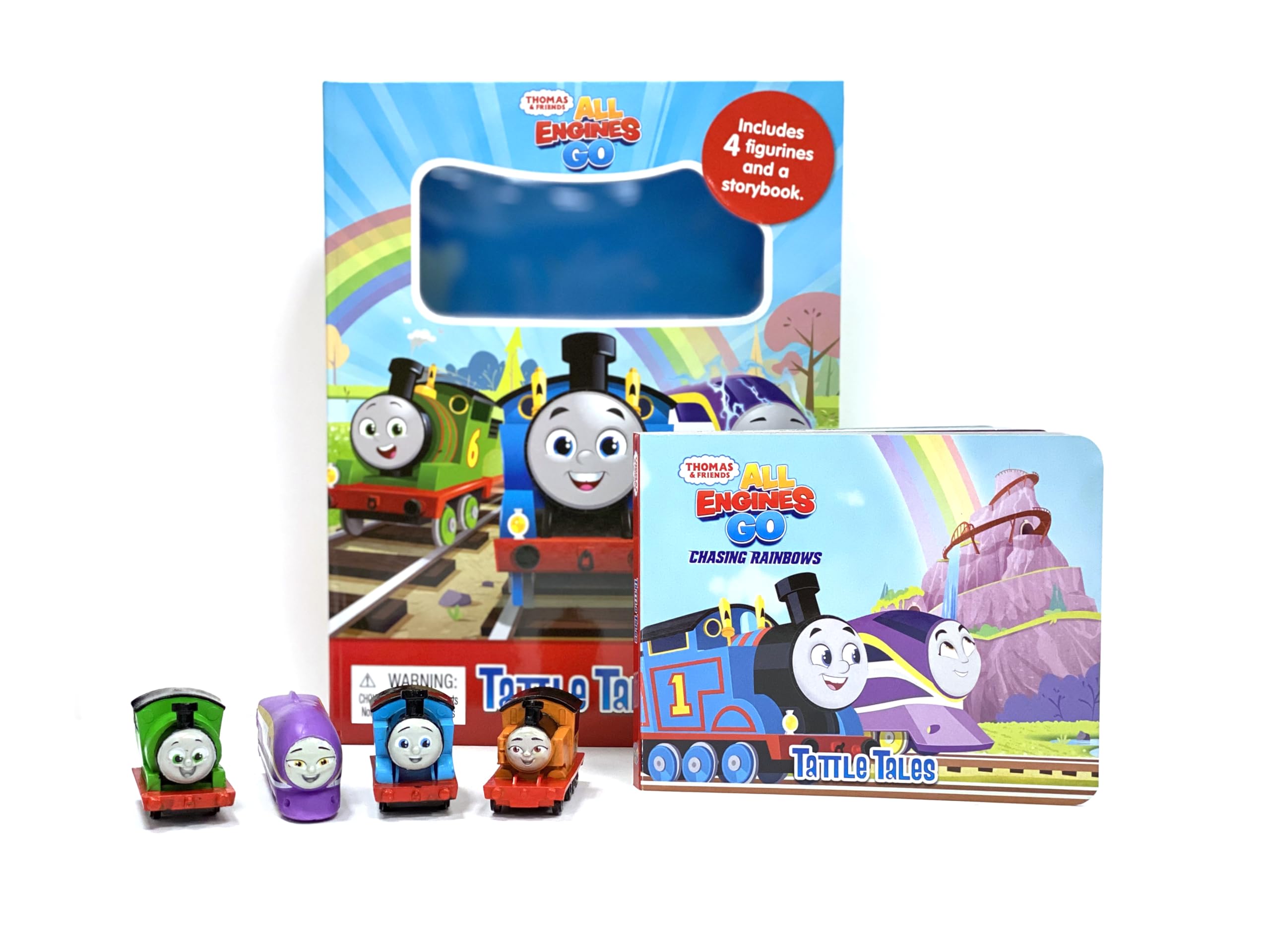 Thomas All Engines Go Tattle Tales - Activity Books for kids, 12-page storybook, 4 figurines Books