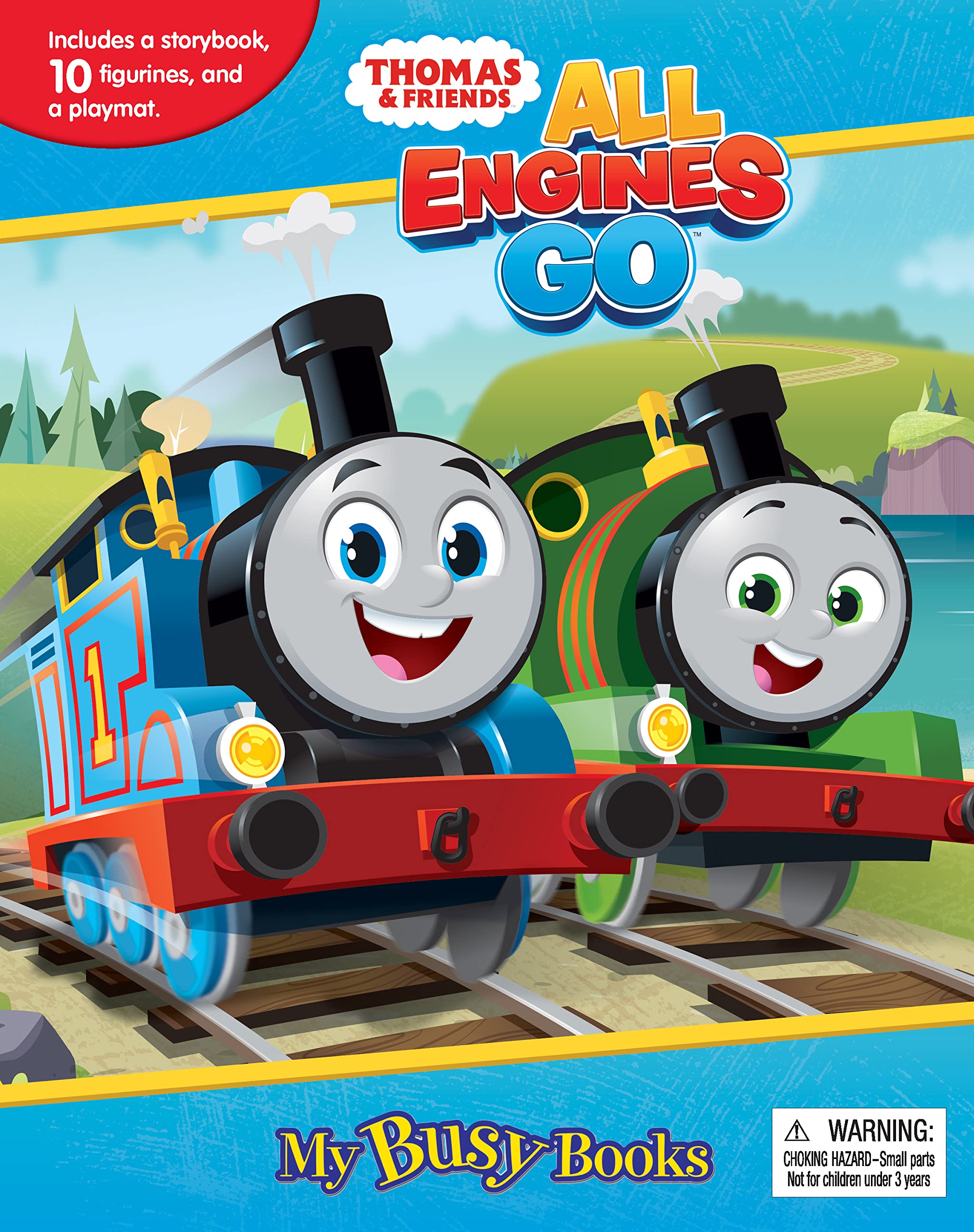 Thomas All Engines Go My Busy Books - Storybook, 10 figurines, playmat book