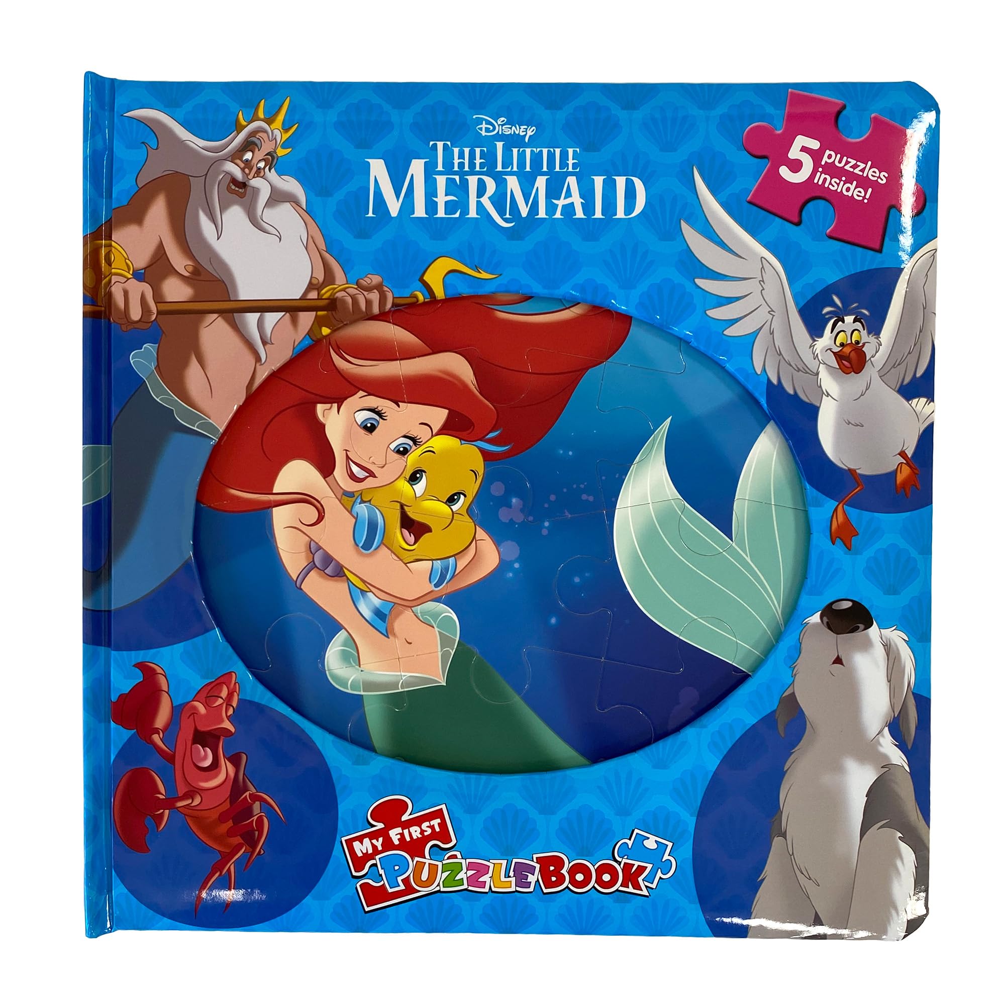 Disney The Little Mermaid My First Puzzle Book - Jigsaw Puzzles for kids, 10-page board book, 5 puzzles to enjoy book