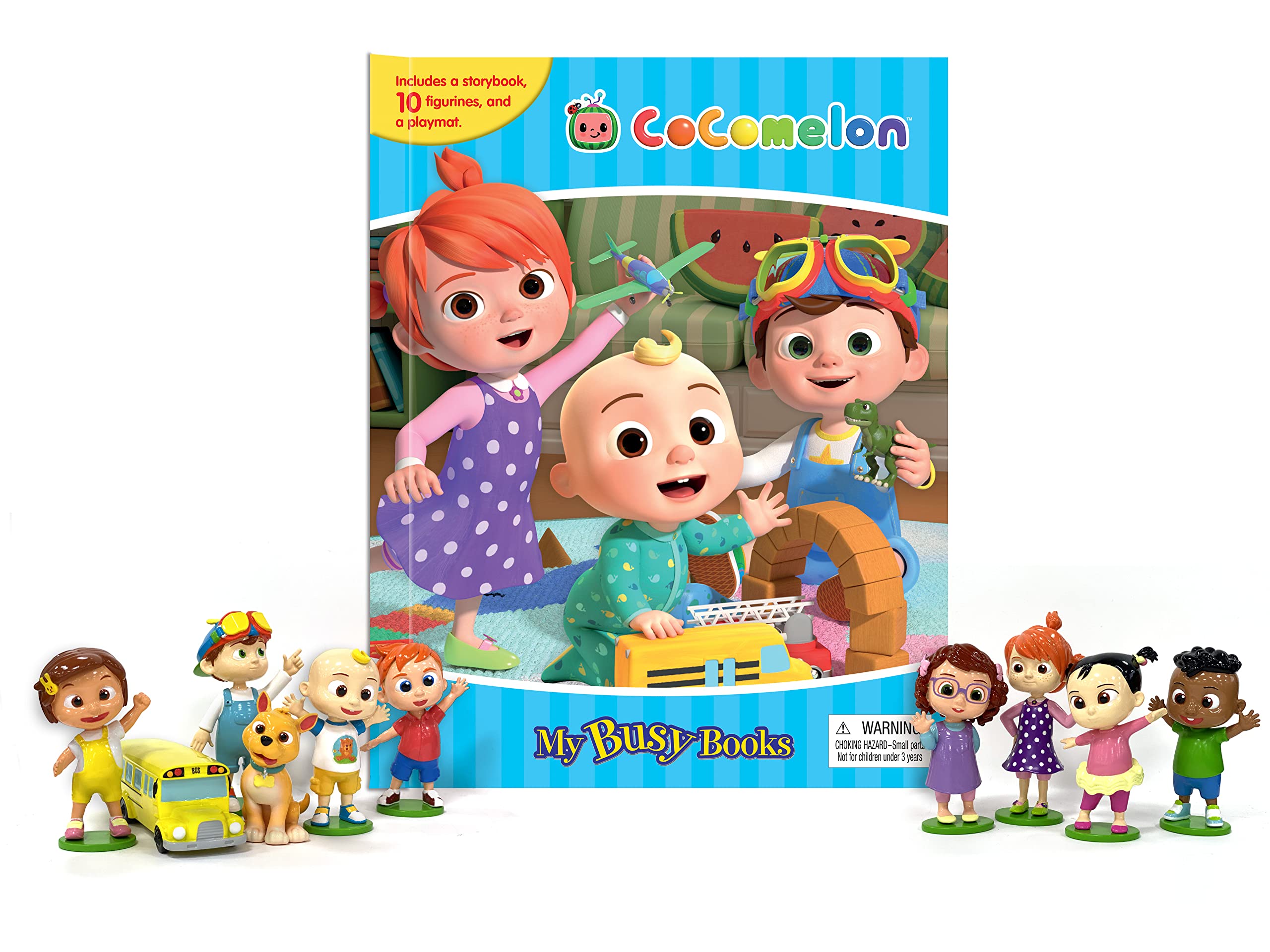 Cocomelon My Busy Books - Storybook, 10 figurines, playmat Books