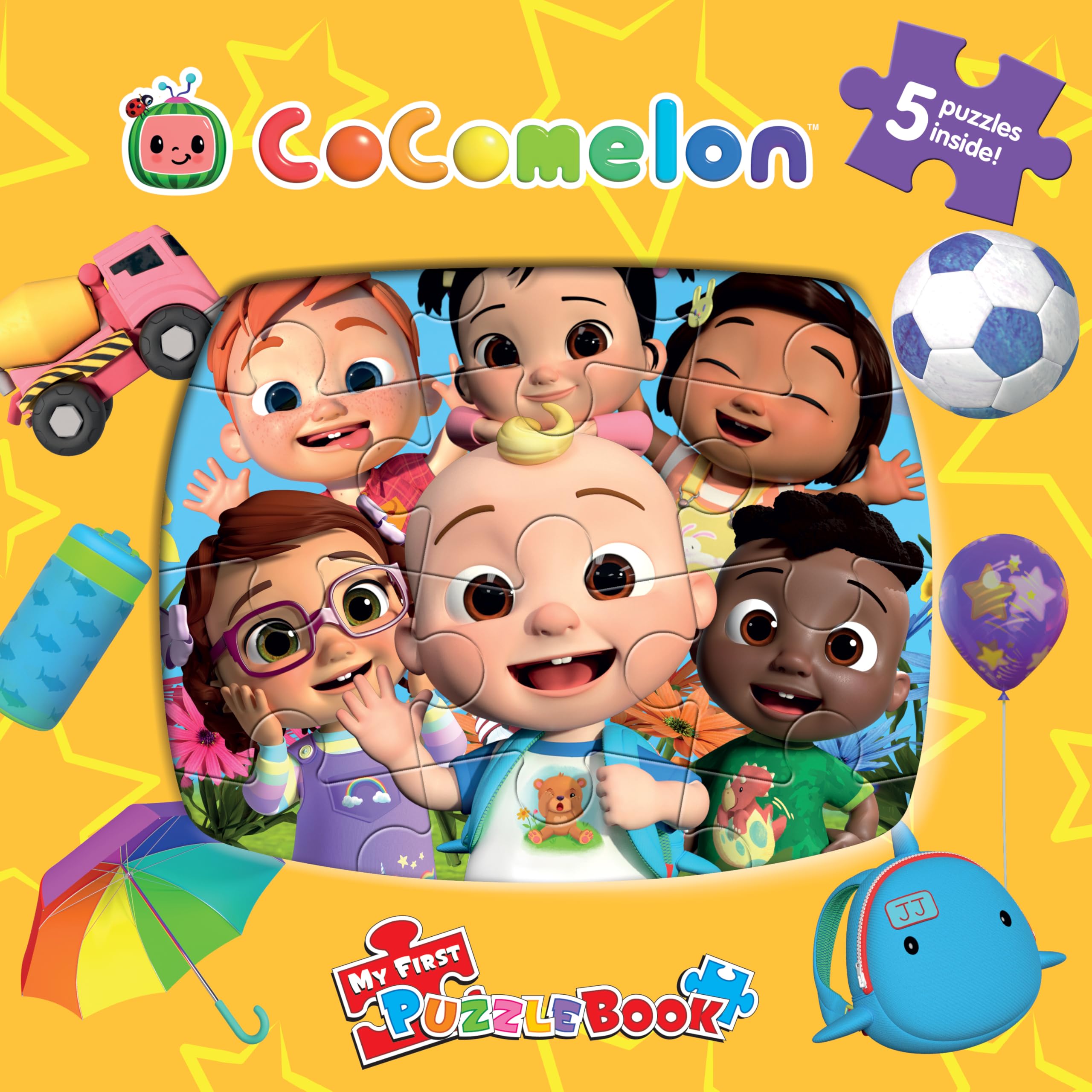 Cocomelon My First Puzzle Book - Jigsaw Puzzles for kids, 10-page board book, 5 puzzles to enjoy book