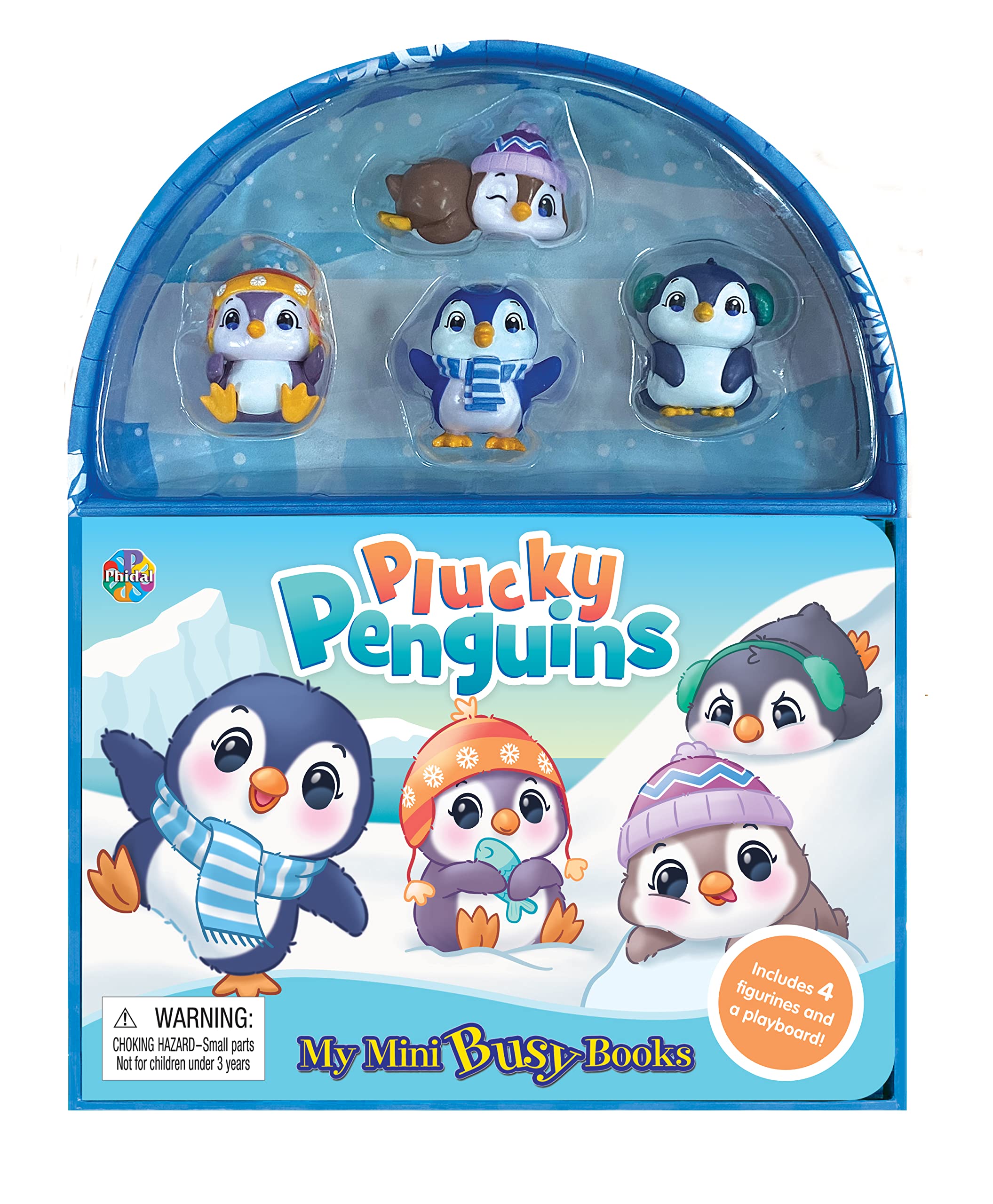Plucky Penguins: My Mini Busy Books For Kids: Includes 4 Figurines with Foldable Play Board and Storybook book