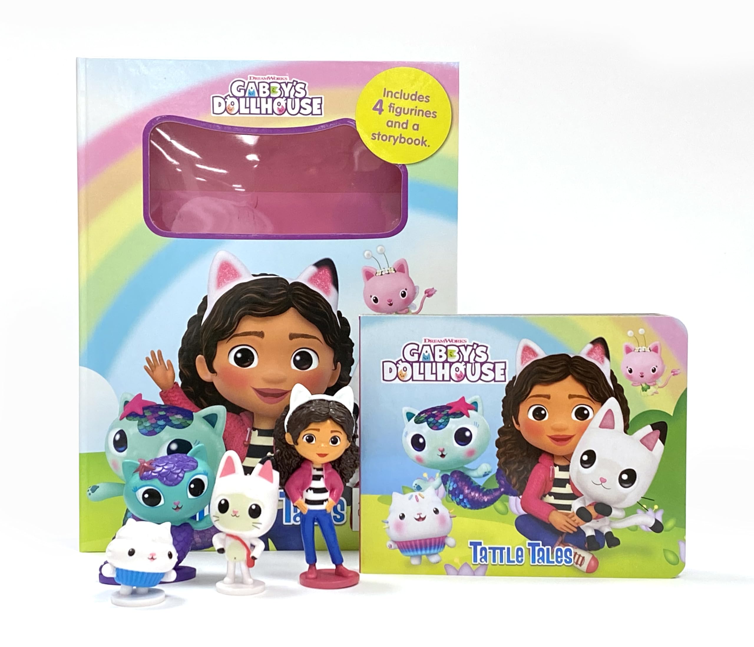 Gabby's Dollhouse Tattle Tales - Activity Books for kids, 12-page storybook, 4 figurines Books