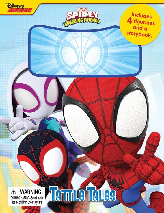 Marvel Spidey and his Amazing Friends Tattle Tales - Activity Books for kids, 12-page storybook, 4 figurines Books