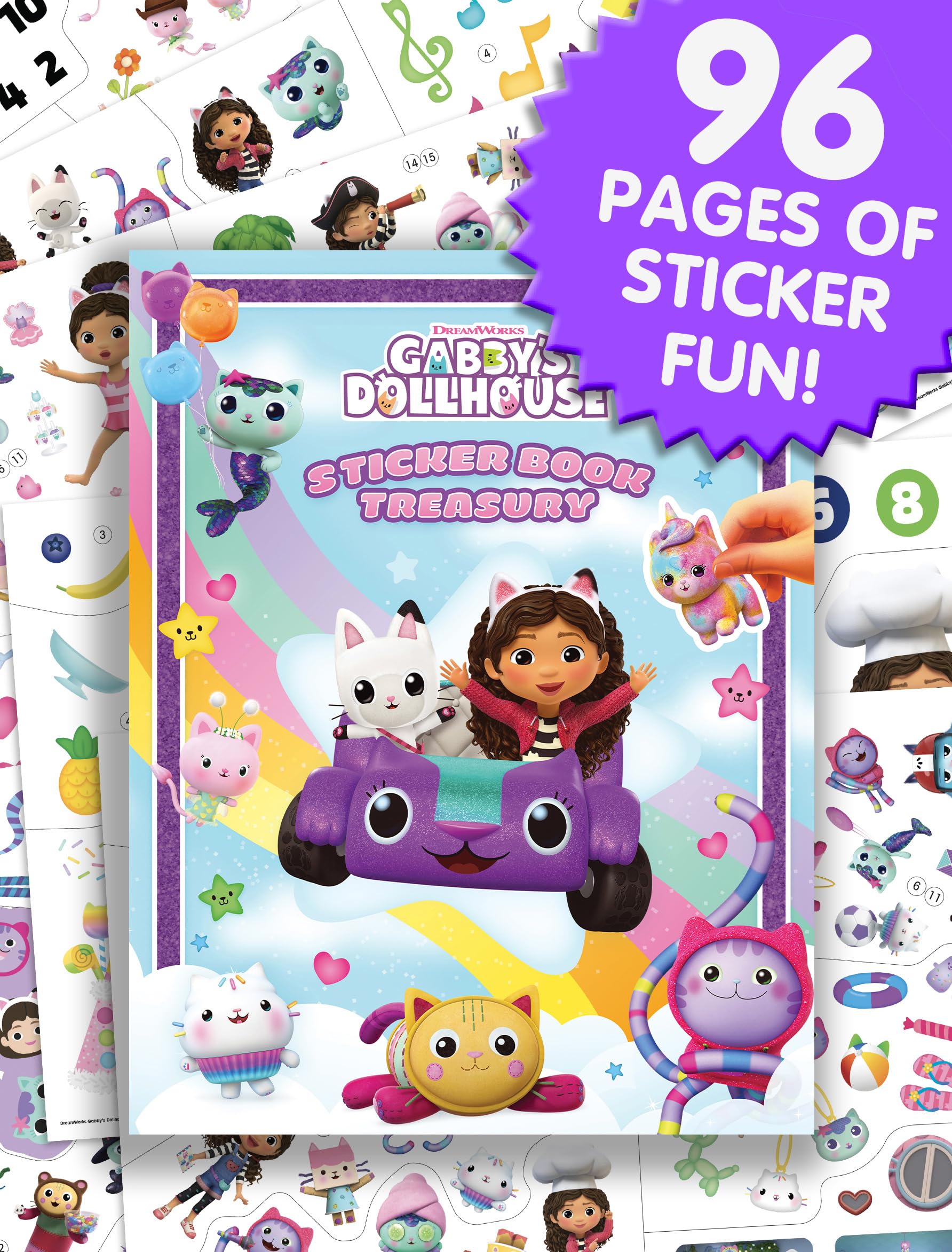 Gabby's Dollhouse Universal Sticker Book Treasury Tiptoi & Games