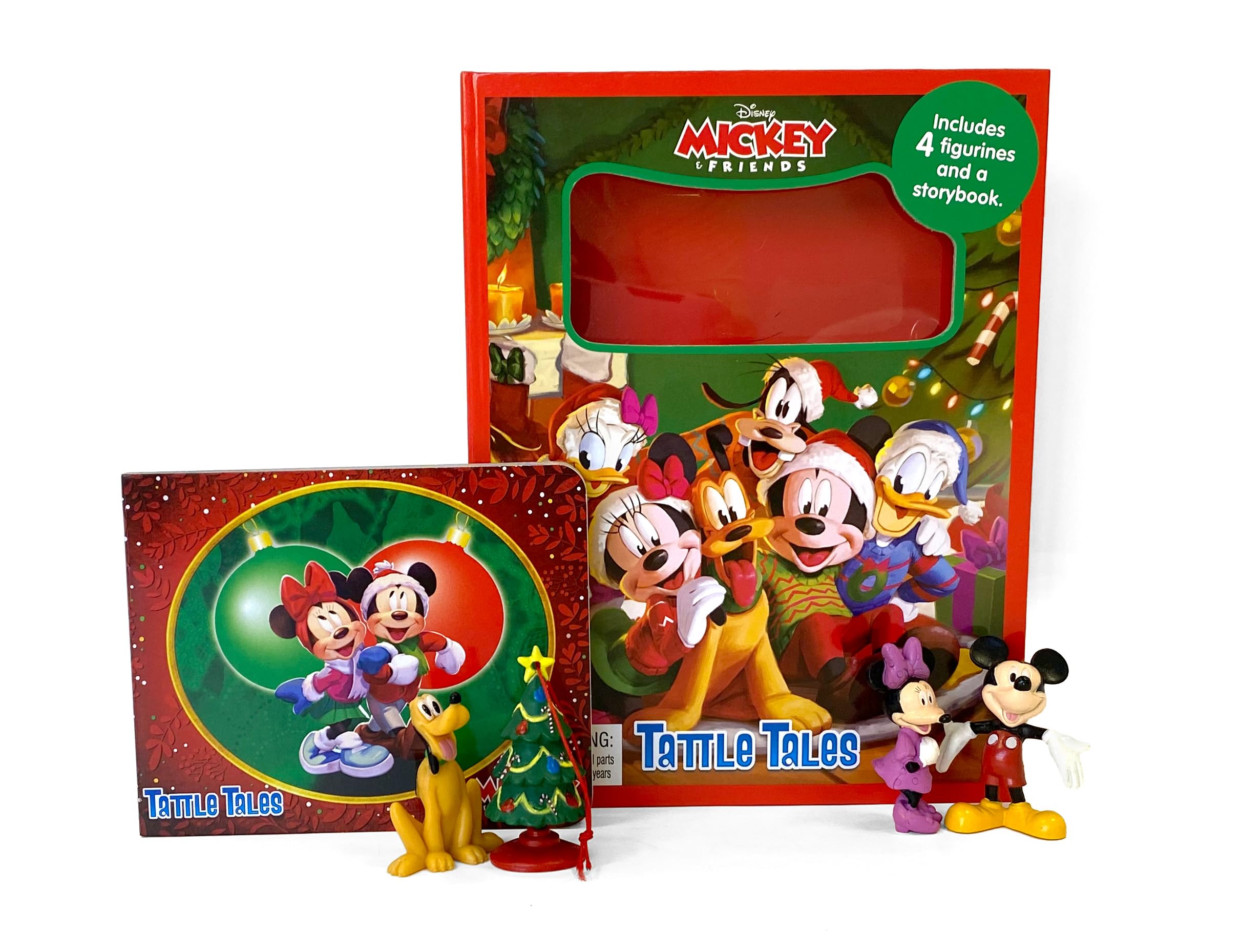 Disney Mickey & Friends Christmas Tattle Tales - Activity Books for kids, 12-page storybook, 4 figurines Books
