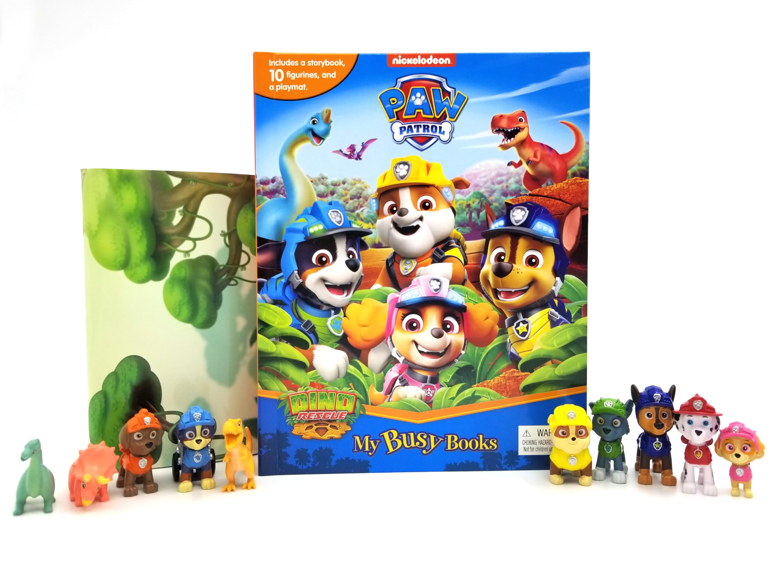 Paw Patrol Dino Rescue My Busy Books - Storybook, 10 figurines, playmat Books