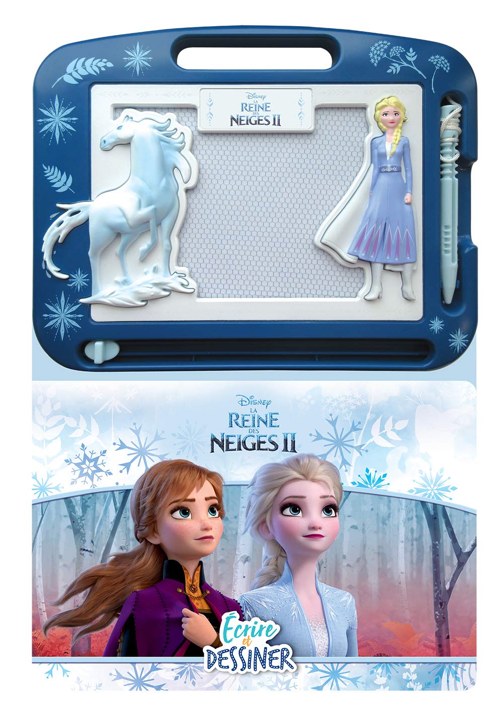 Disney La Reine des Neiges II Écrire et Dessiner - Ressources d'apprentissage pour enfants, un tableau de dessin magnétique, un crayon facile à utiliser, un livre cartonné de 22 pages book