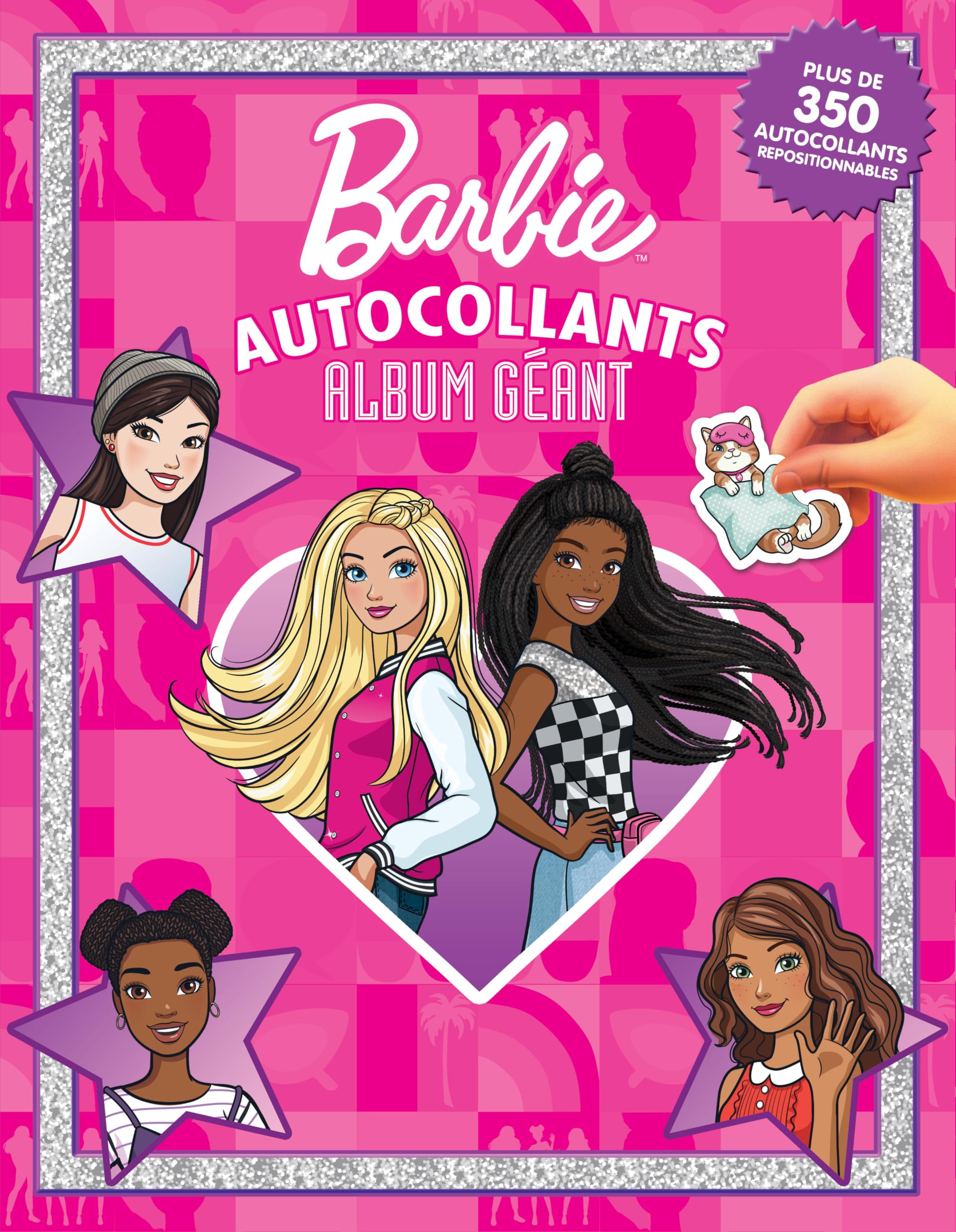 Barbie Autocollants Album Géant - Livres d'activités pour enfants, 350 autocollants repositionnables, 96 pages de plaisir book