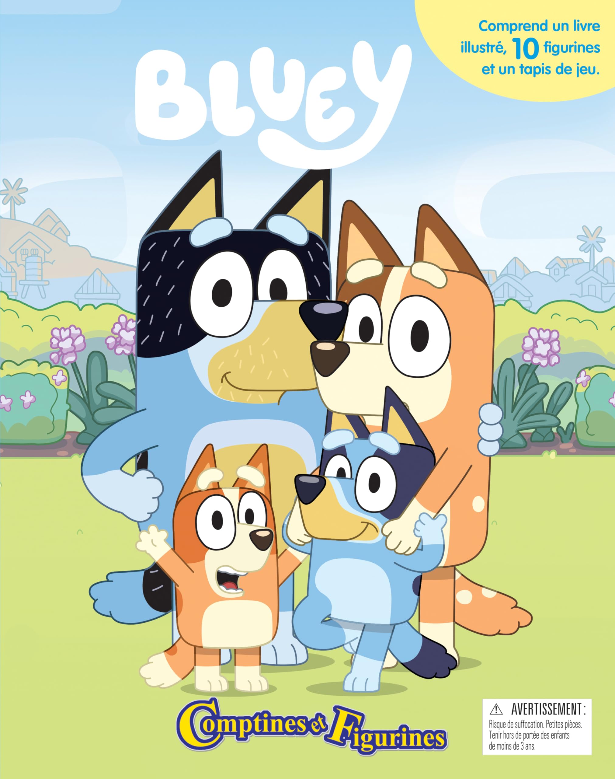 Disney Bluey Comptines et Figurines - Livre illustré, 10 figurines, tapis de jeu Tiptoi & Games