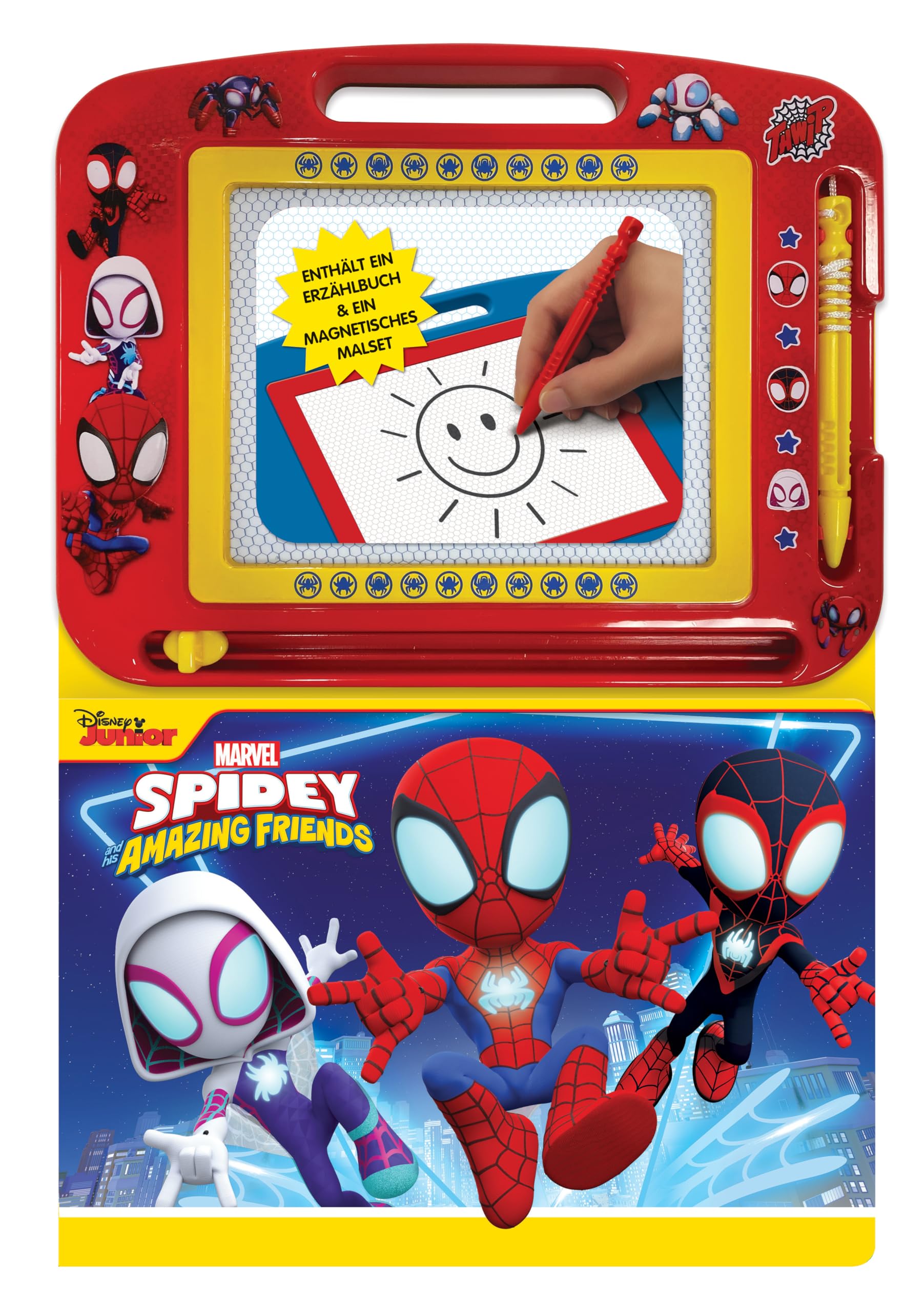 Marvel Spidey and his Amazing Friends Lern- und Zaubertafel – Lernmaterialien für Kinder, 22-seitiges Pappbilderbuch, 1 Magnetische Zeichentafel, 1 Magnetstift Books