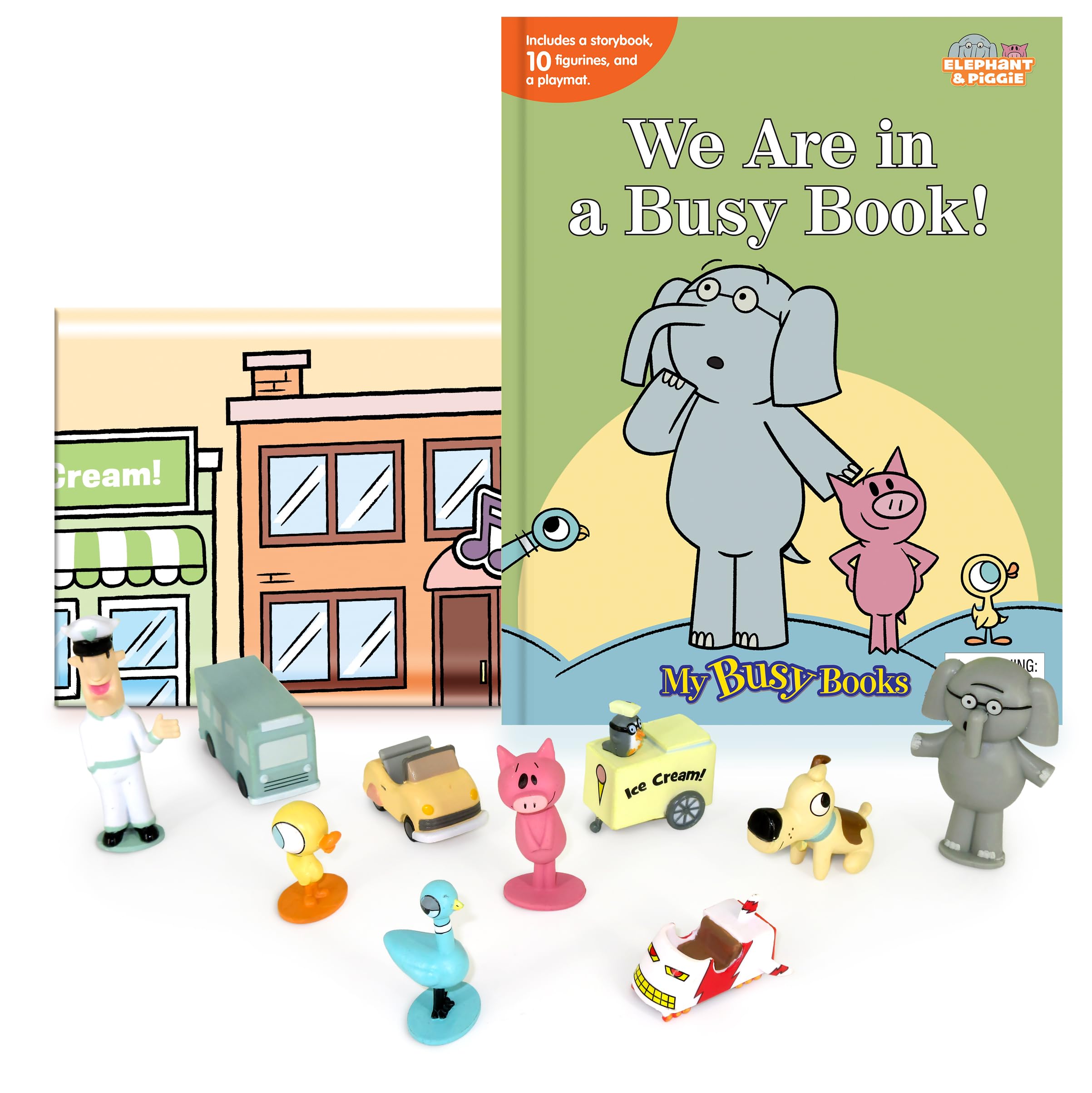 Hidden Pigeon Company Mo Willems My Busy Books - Storybook, 10 figurines, playmat Books