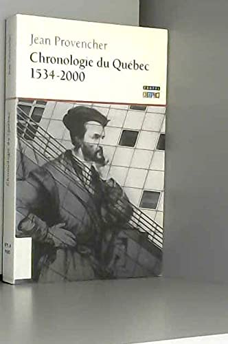 Chronologie Du Quebec. 1534-2000 book