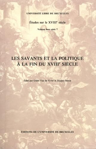 Les Savants et la politique à la fin du 18e siècle book