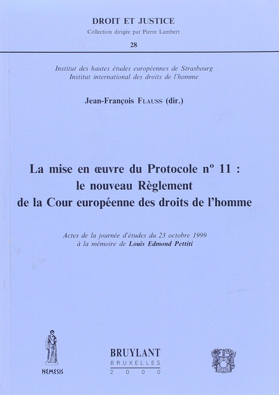 MISE EN OEUVRE DU PROTOCOLE 11 Law