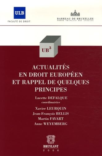 Actualités en droit européen et rappel de quelques principes book