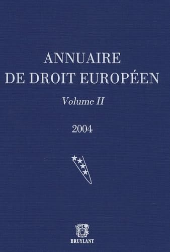 Annuaire de droit européen: Volume 2 Books